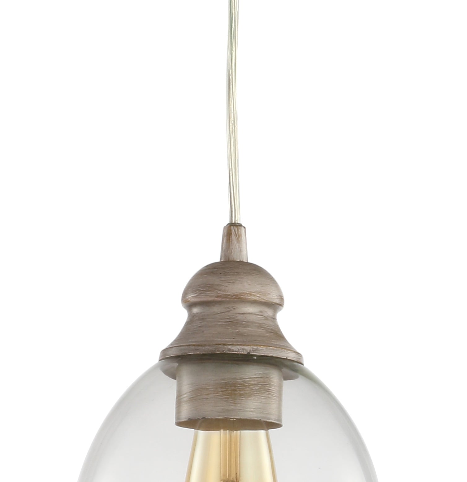 Fontaine 6.25" Adjustable Greige Glass LED Pendant Light