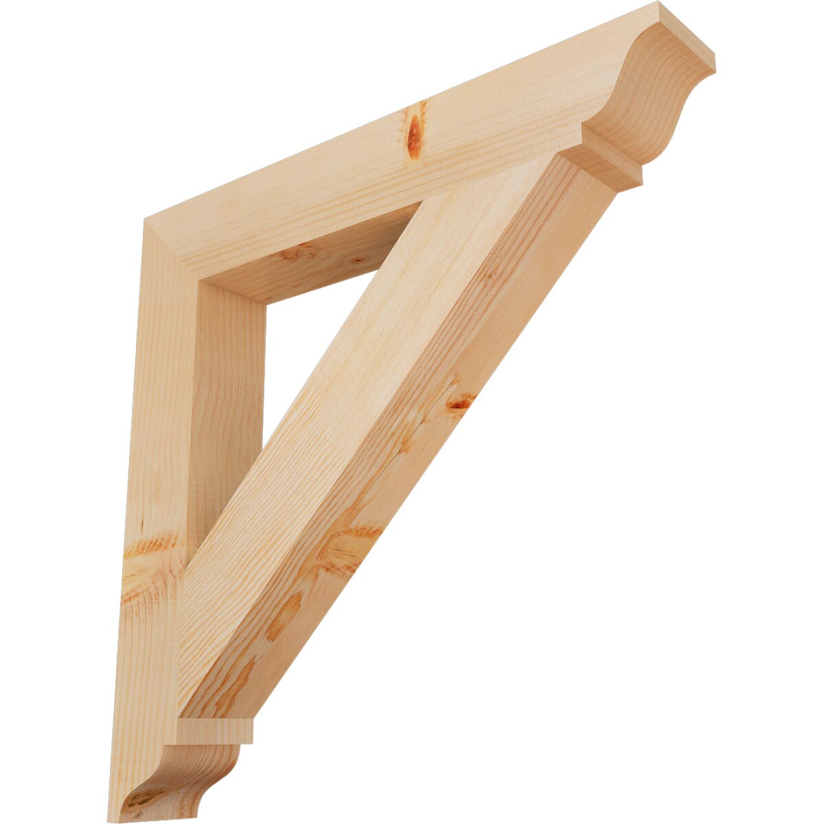 Ekena Millwork BKT04X26X26TRA01SDF Traditional traditional smooth 3-1/2-in x 26-in x 26-in Douglas fir Brown Wood Standard bracket