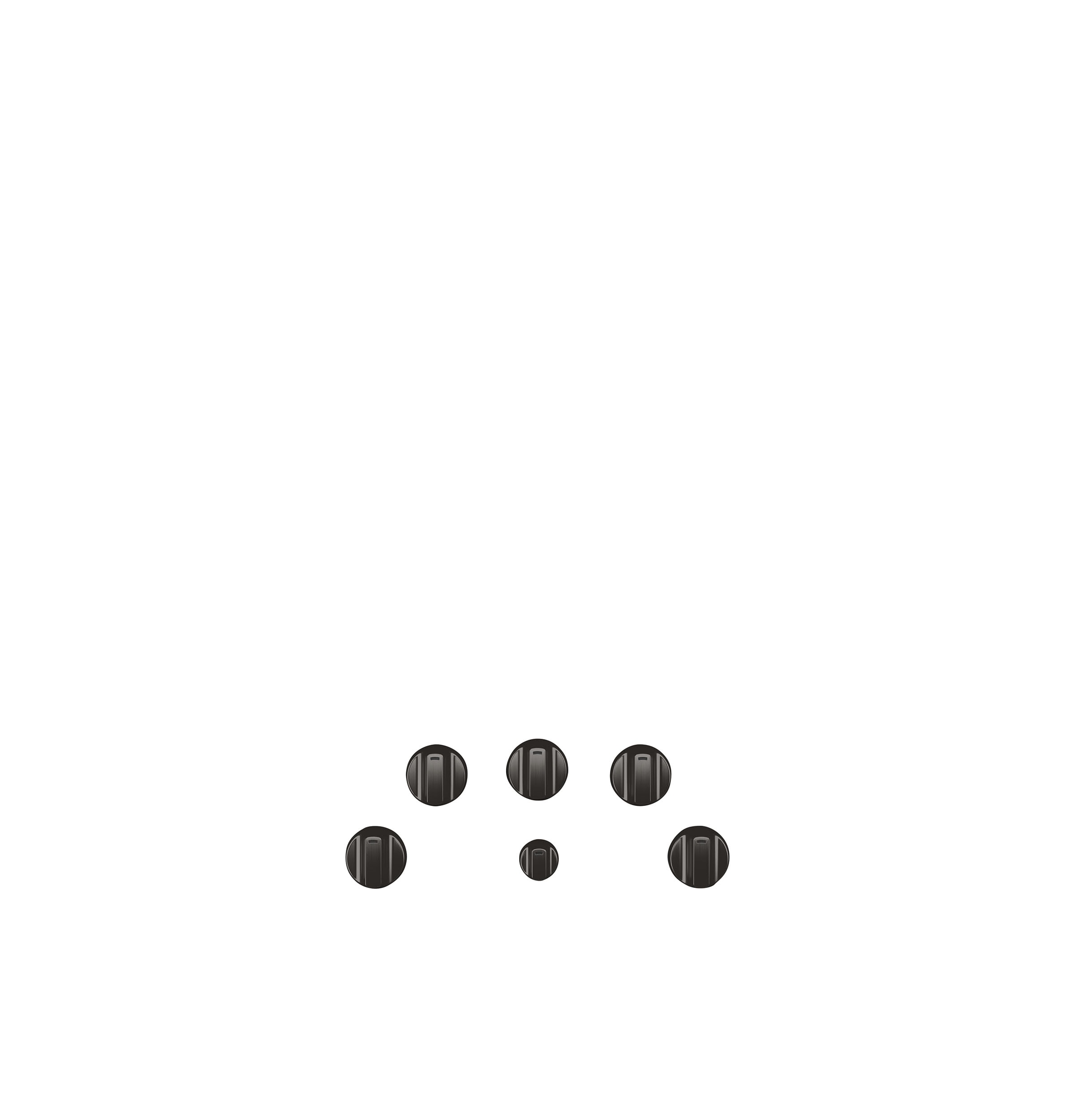 Cafe CXCE1HKPMBT 30-in Electric cooktop Knob kit ( Brushed Black )