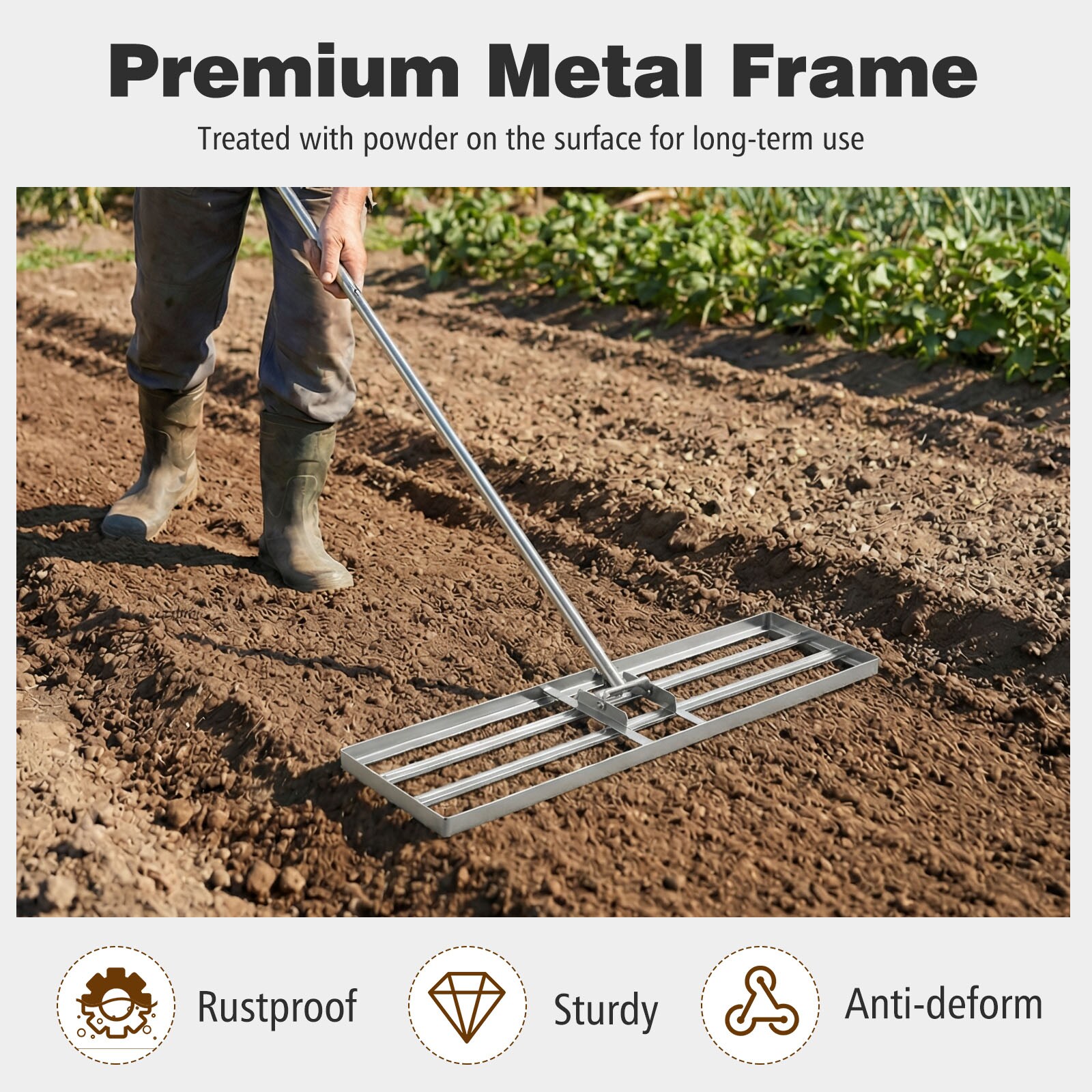 Costway CSHY006649 Level-Head-Rakes - View #5
