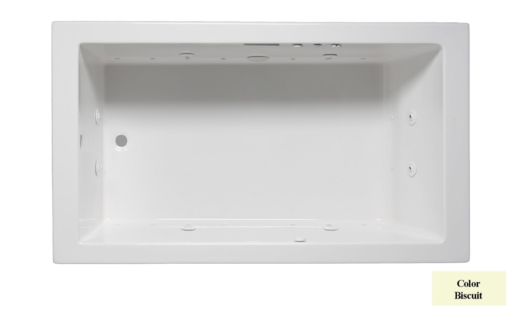 Laurel Mountain 3272PWA528 Parker IV 32-in x 72-in Biscuit Acrylic Drop-In Whirlpool and Air Bath Combination Tub (Reversible Drain)