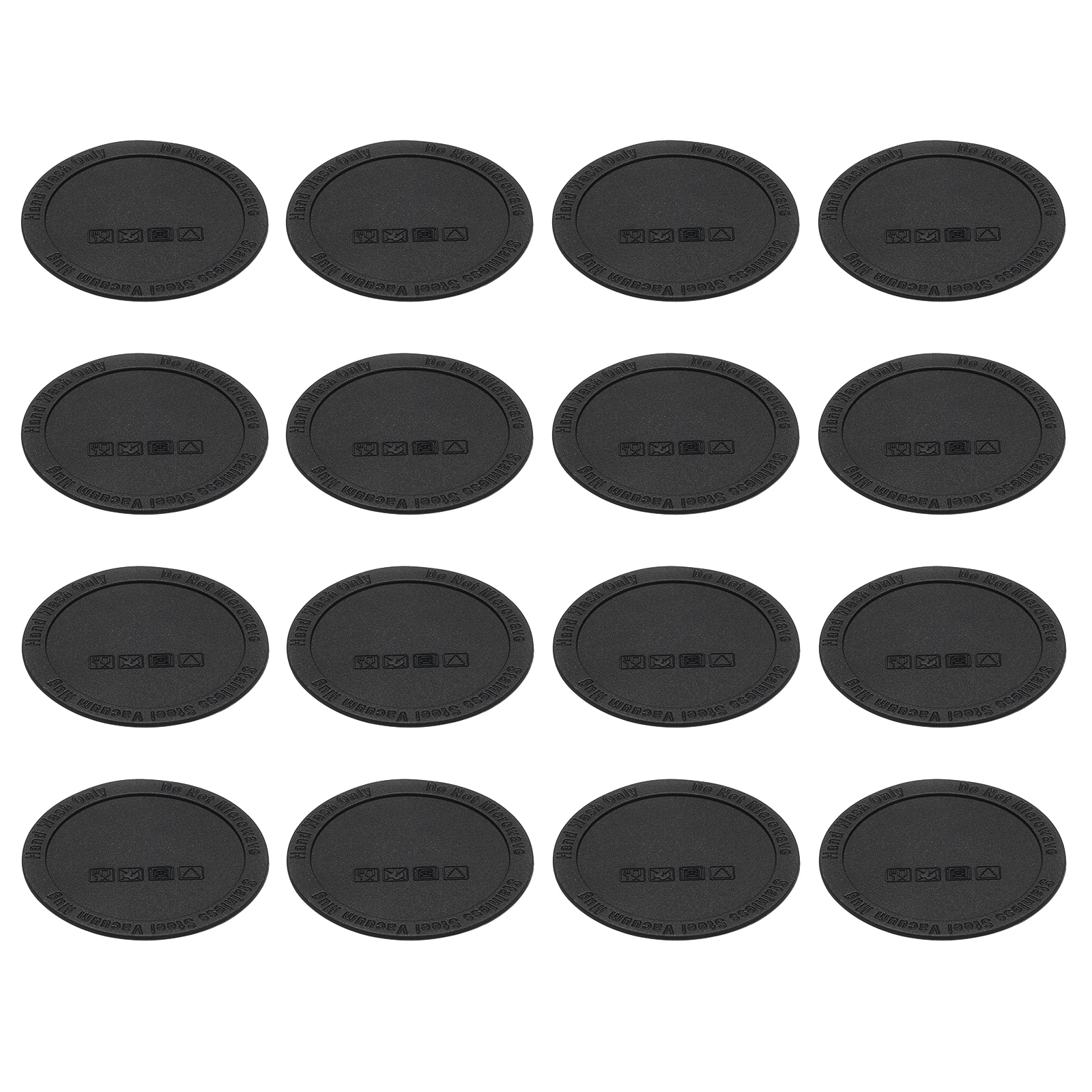 Unique Bargains 20pcs Rubber Bottoms for Sublimation Tumblers Tumbler Silicone Bottom Protective Anti-Slip Silicone Bottoms with Adhesive for Skinny Straight Tumblers Wine Tumblers Black 65mm #S26012300UX5274