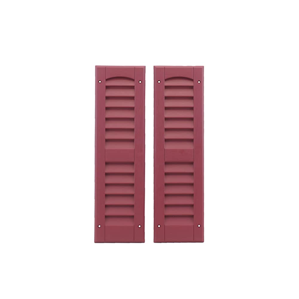 Shed Windows and More S621M Shutters 6 in x 21 in Vinyl Shutters for Shed Chicken Coop Shutters (Marron)