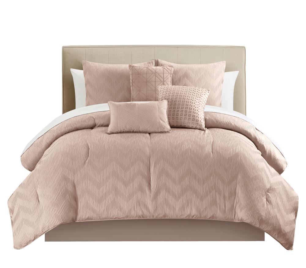 Chic Home Design BCS18618-LW Meredith 6-Piece Rose Queen Comforter Set