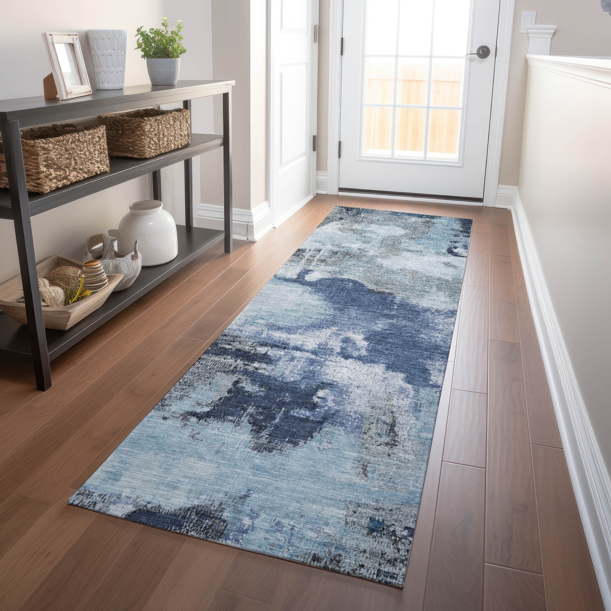 Addison Rugs ACN1738BU2X8 Chantille ACN1738BU 2 x 7 (ft) Loomed Blue Rectangular Indoor/Outdoor Machine washable Pet Friendly Area rug