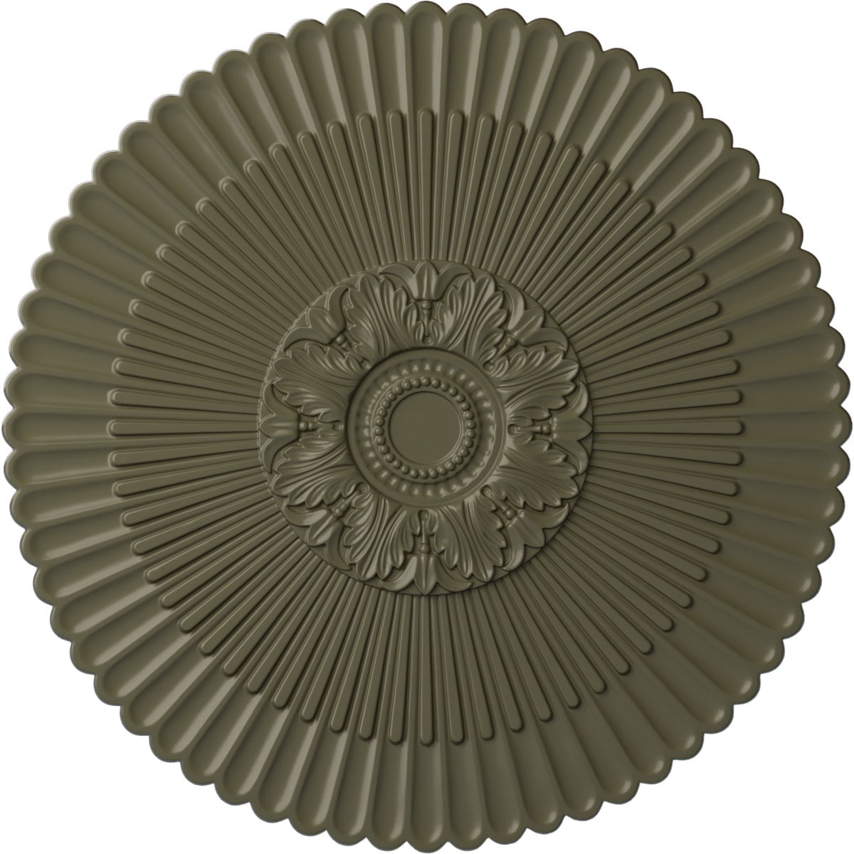Ekena Millwork CM41NEPTF Nexus 41-in W x 41-in L Painted Turtle Polyurethane Whole Ceiling Medallion