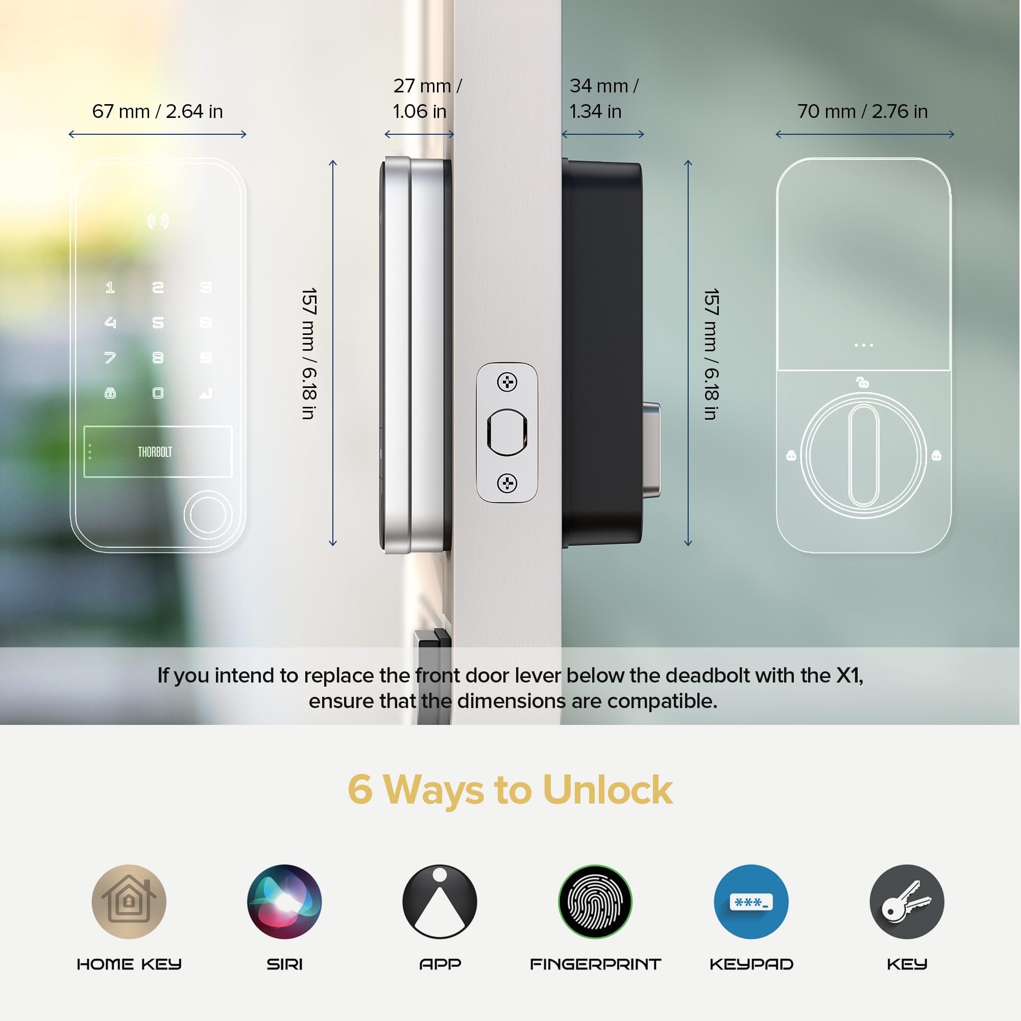 Aoibox LAB8SO7X Door-Deadbolts - View #5