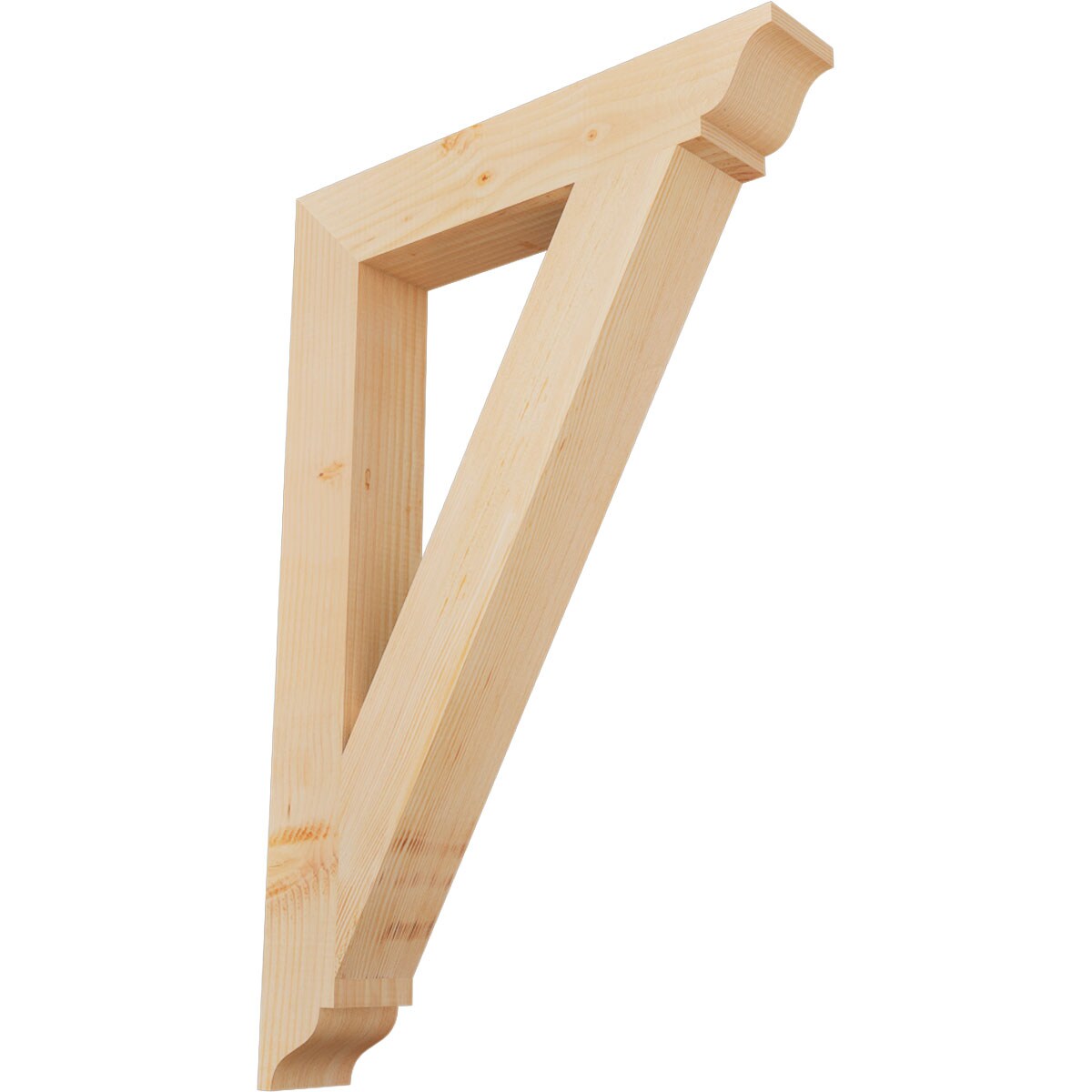 Ekena Millwork BKT04X24X36TRA01SDF Traditional traditional smooth 3-1/2-in x 24-in x 36-in Douglas fir Brown Wood Standard bracket