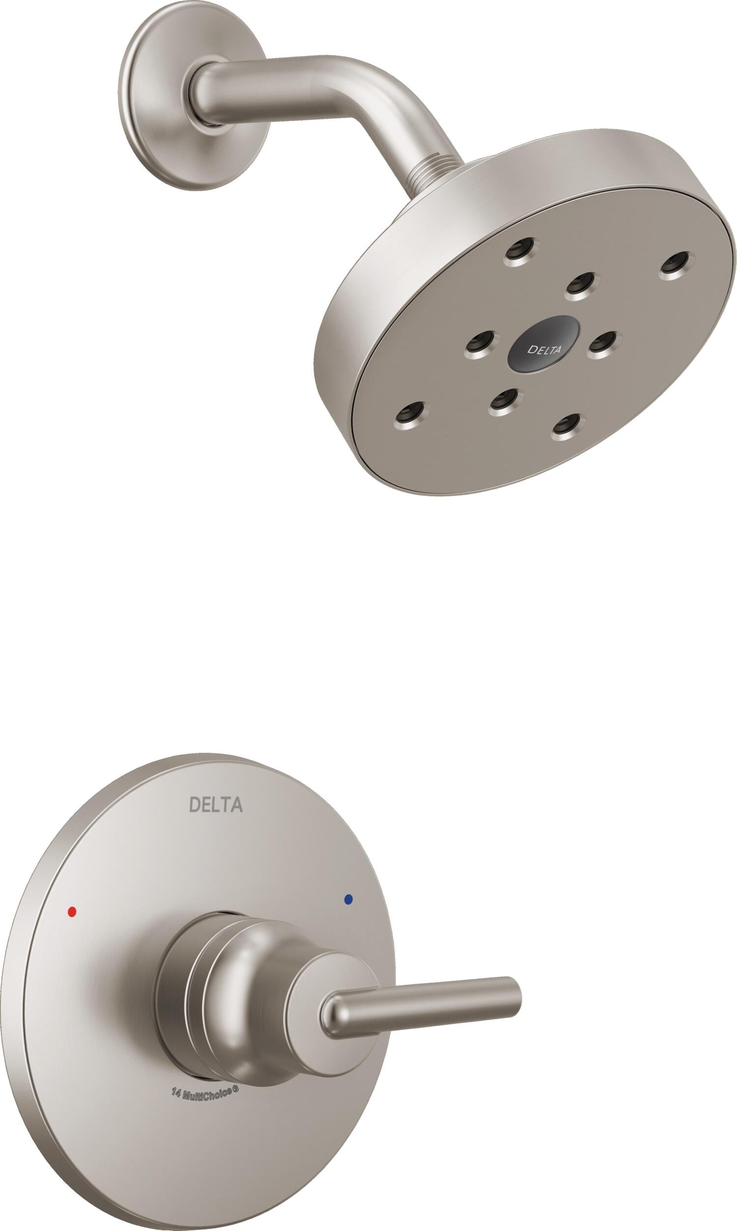 Delta T14259-SS Trinsic Stainless 1-handle Single function 5.4-in Round Shower Faucet with Valve