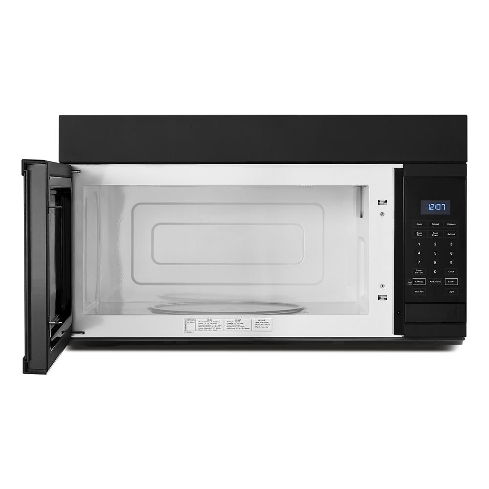 1.7 cu ft 1000 Watt Over the Range Microwave Black in the Over