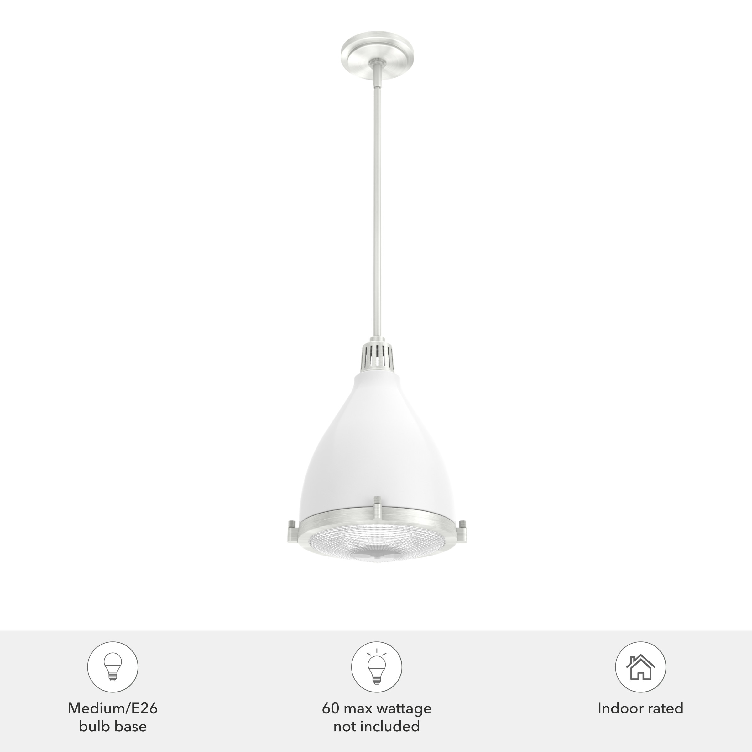 Hunter Bluff View Fresh White Dome LED Pendant Light