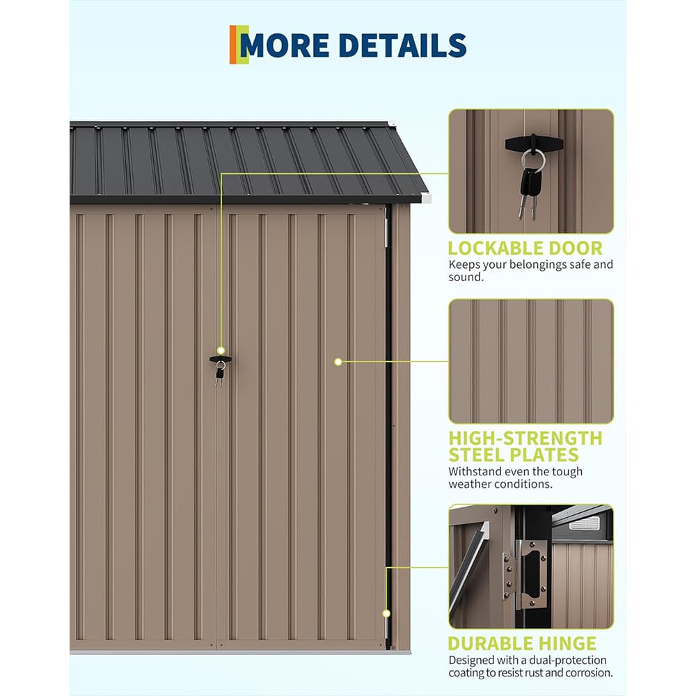 Qeetex SUN-PPG-3383BAC9 Metal-Storage-Buildings-Sheds - View #8