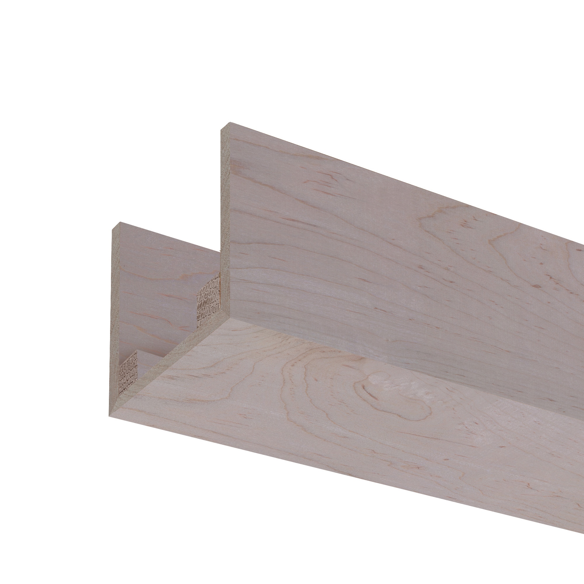 Ornamental Mouldings BEAMNAT01-92SMP5X5 5.5-in x 5.5-in x 92-in Natural Soft Maple Unfinished Wood U-Shaped Decorative Beam