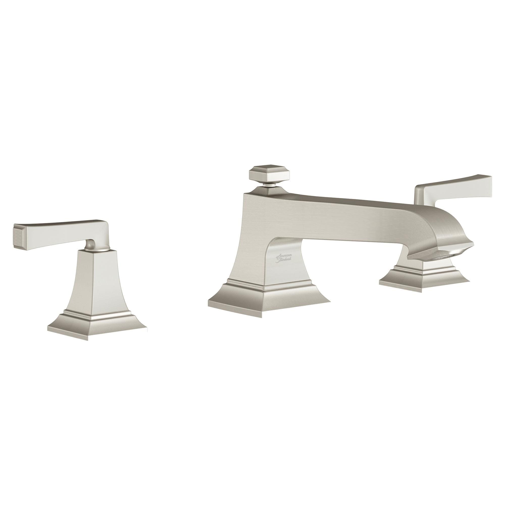 American Standard T455900.295 Town Square S Brushed Nickel 2-handle Deck-mount Roman Low-arc Bathtub Faucet ( Valve Included )