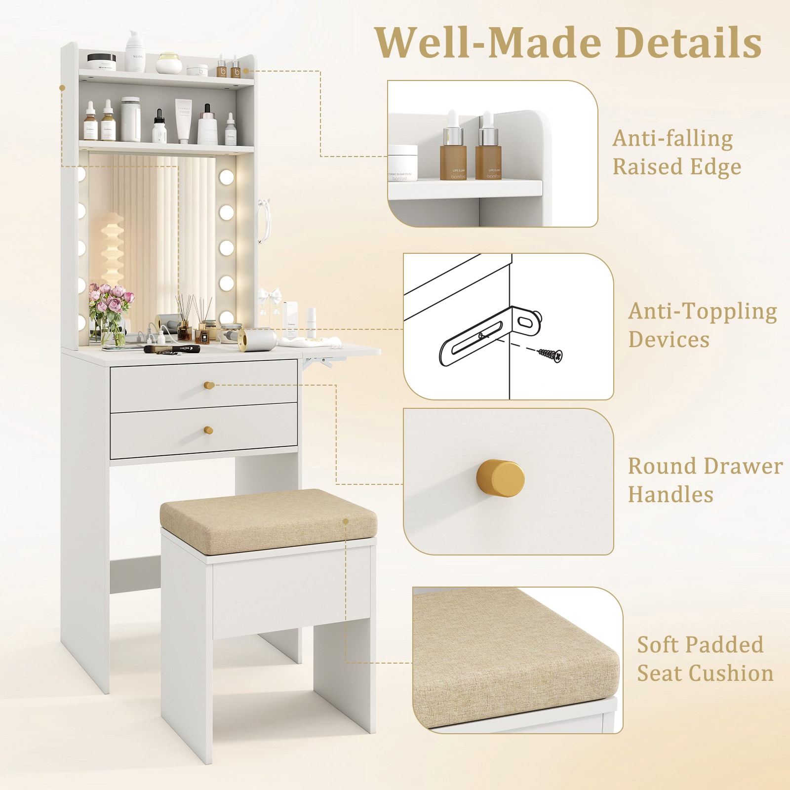 Slickblue D-CO-HW-SU50801UH Bedroom-Vanities - View #5