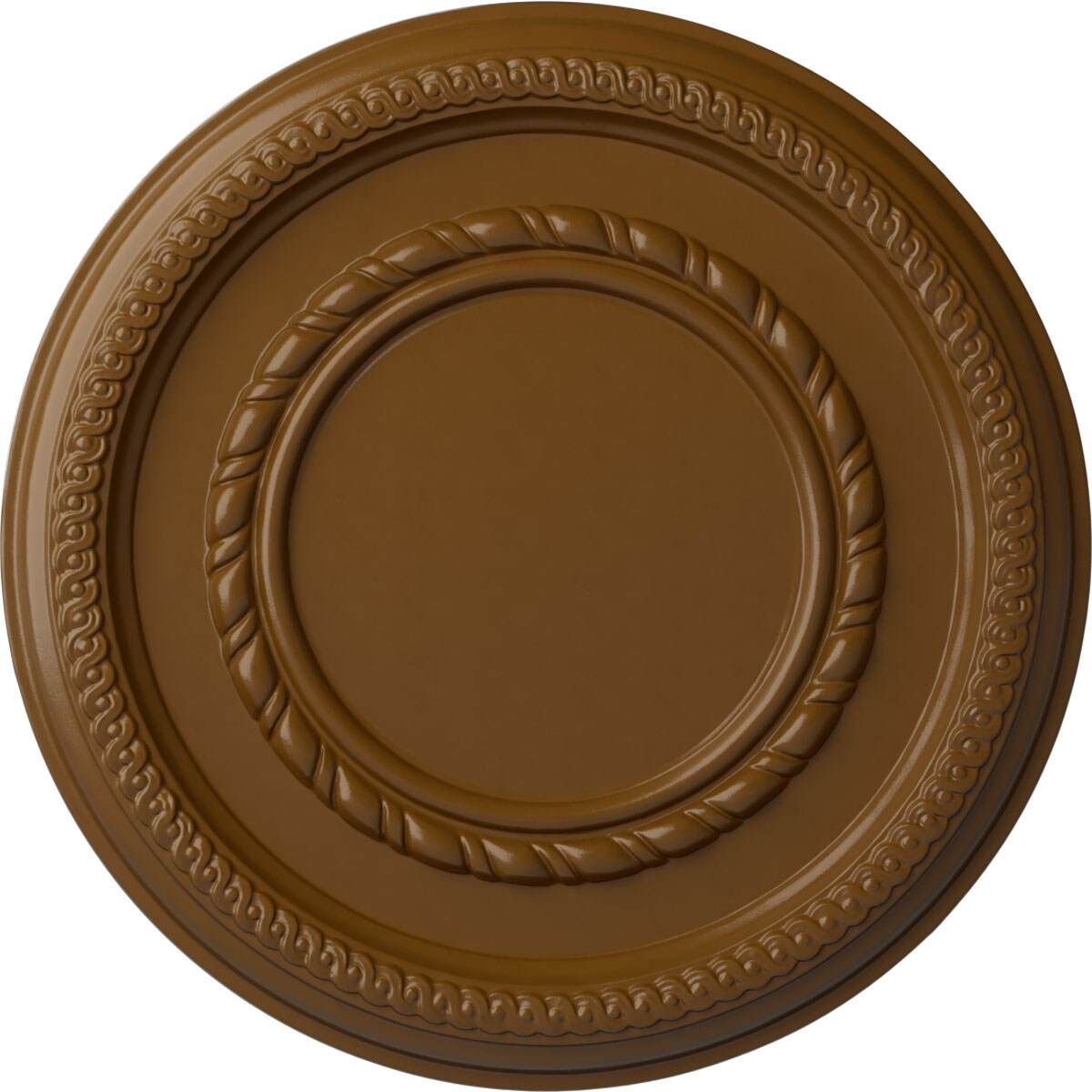 Ekena Millwork CM12FESTF Federal Roped Small 12.5-in W x 12.5-in L Painted Smokey Topaz Polyurethane Whole Ceiling Medallion
