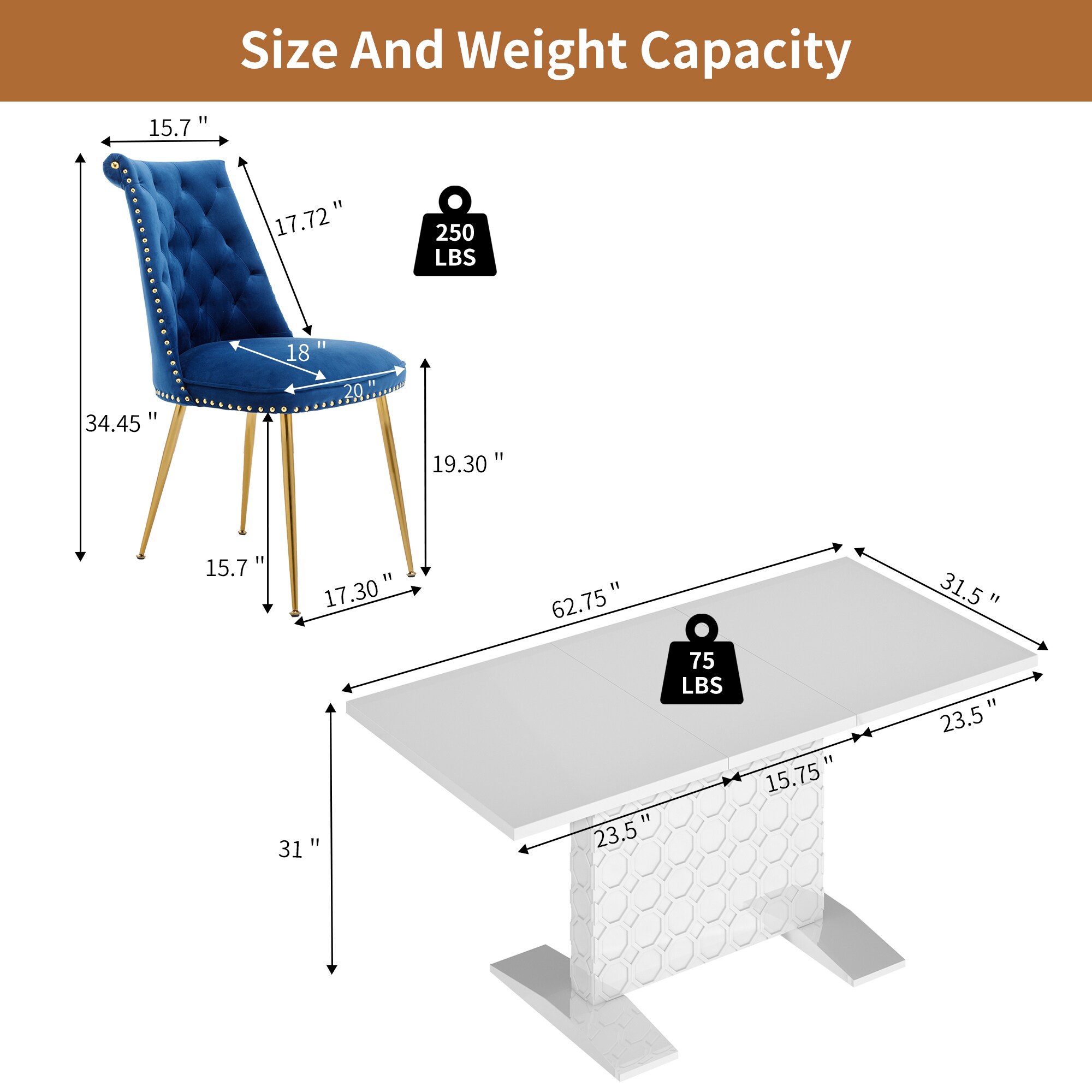 Clihome CL-ST1WH703NY Dining-Sets - View #7