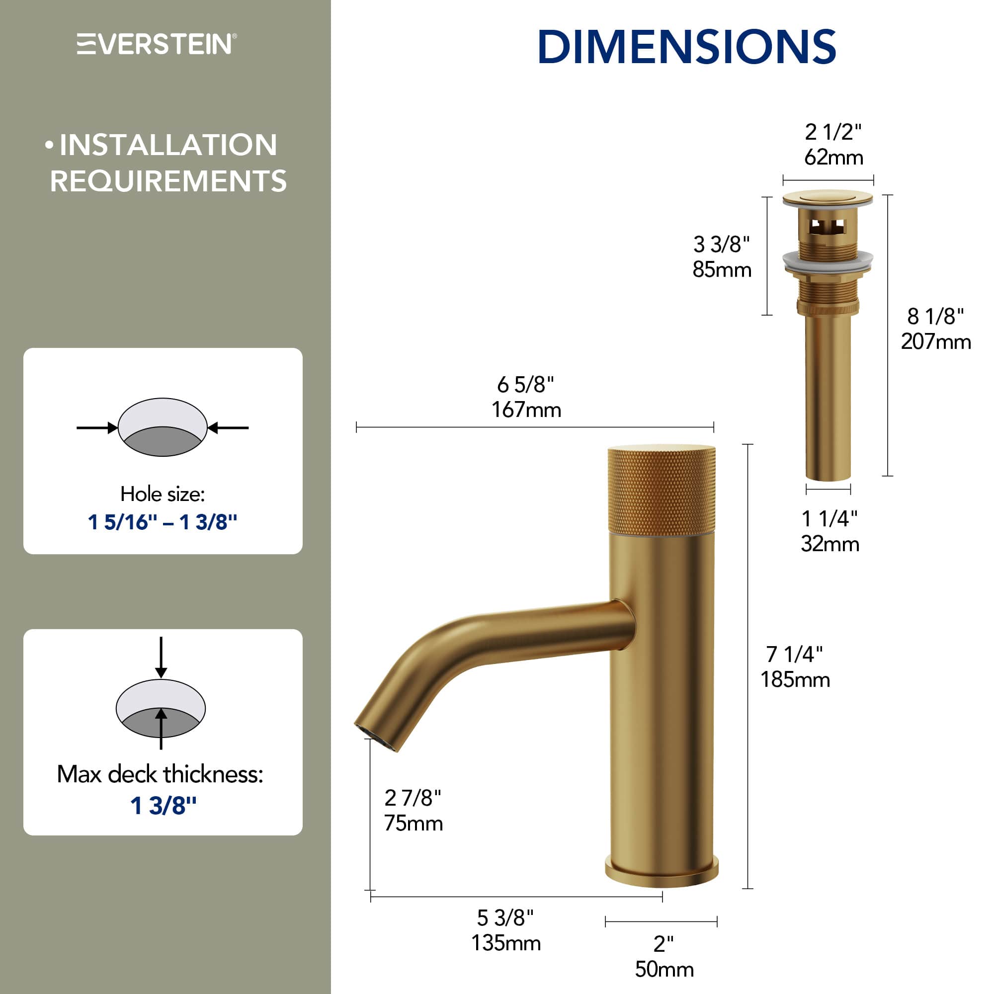 EVERSTEIN SFS-1166-GD Lavatory-Faucets - View #11