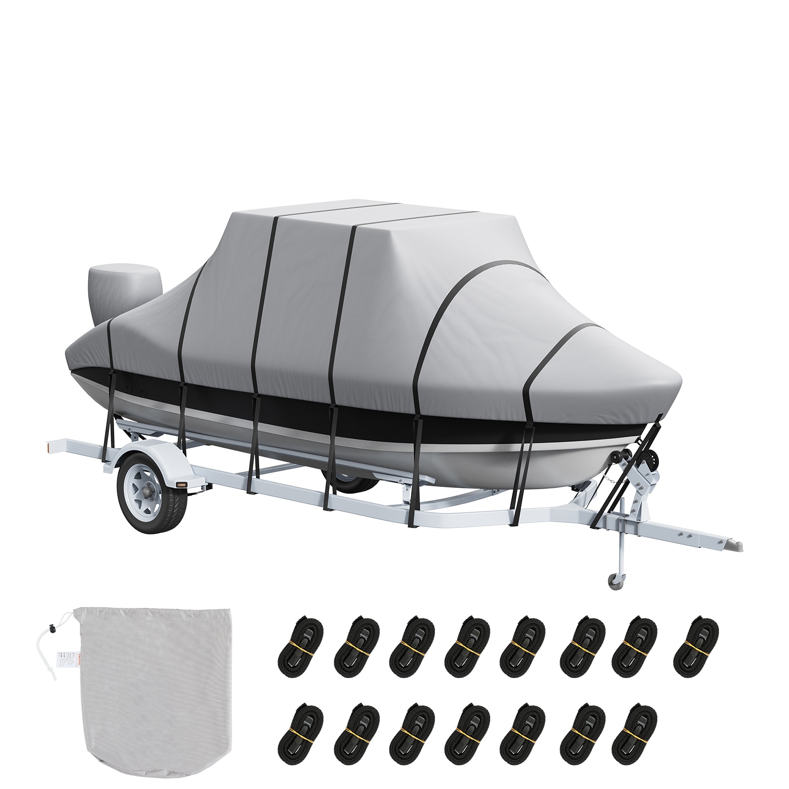 VEVOR 24-26 Ft 600d T-top Boat Cover, 600d Oxford Fabric