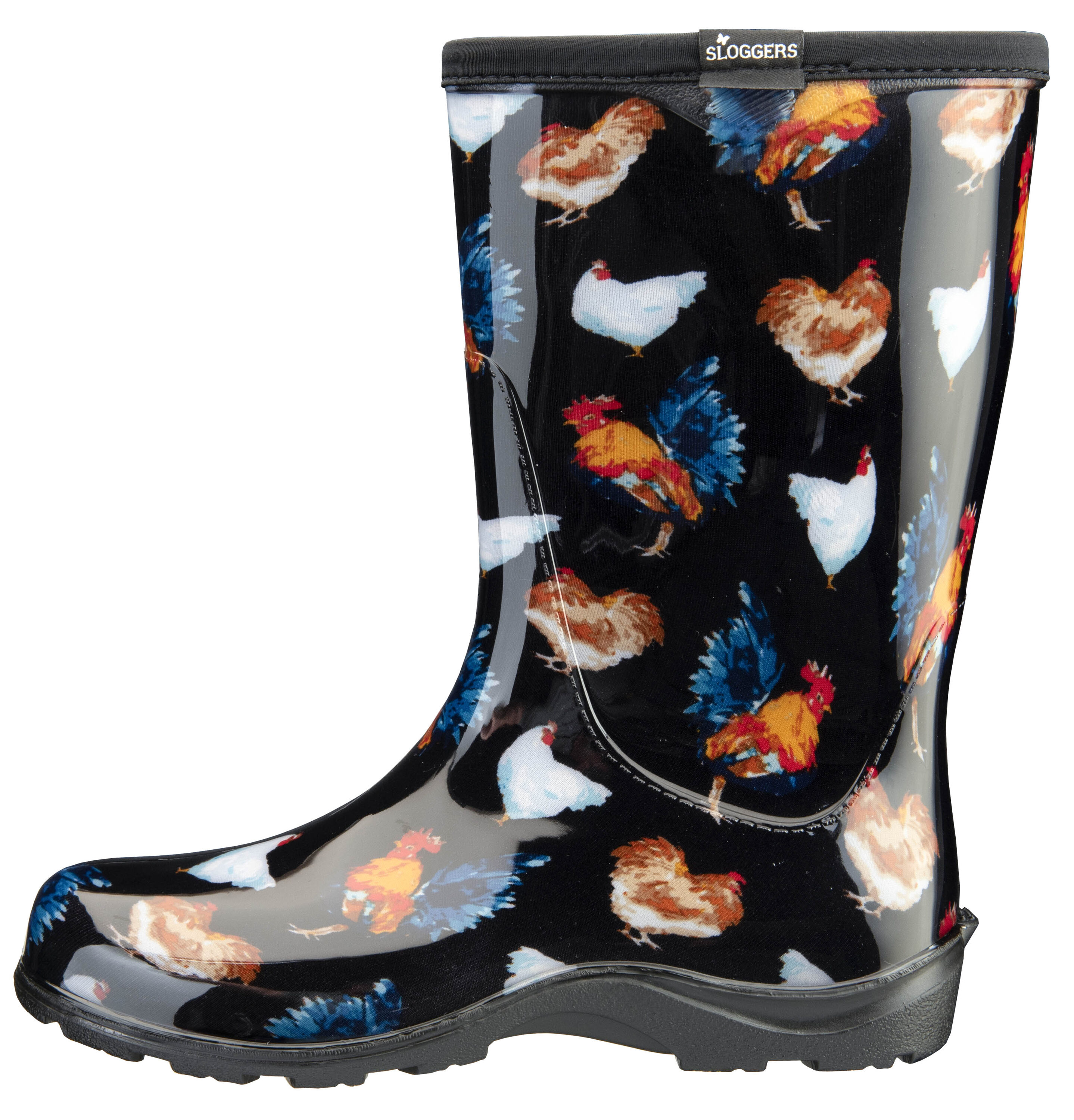 Chicken print rain outlet boots