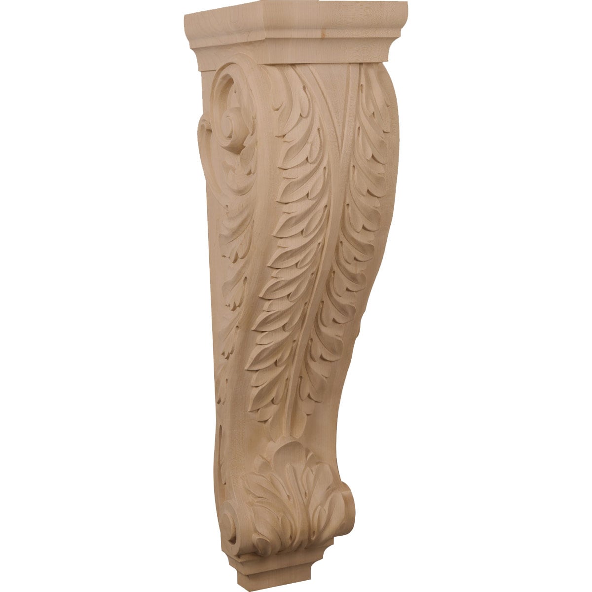 Ekena Millwork CORW09X10X34ACMA 9-in x 10.0000-in x 34-in Unfinished Maple Wood Paintable/Stainable Corbel