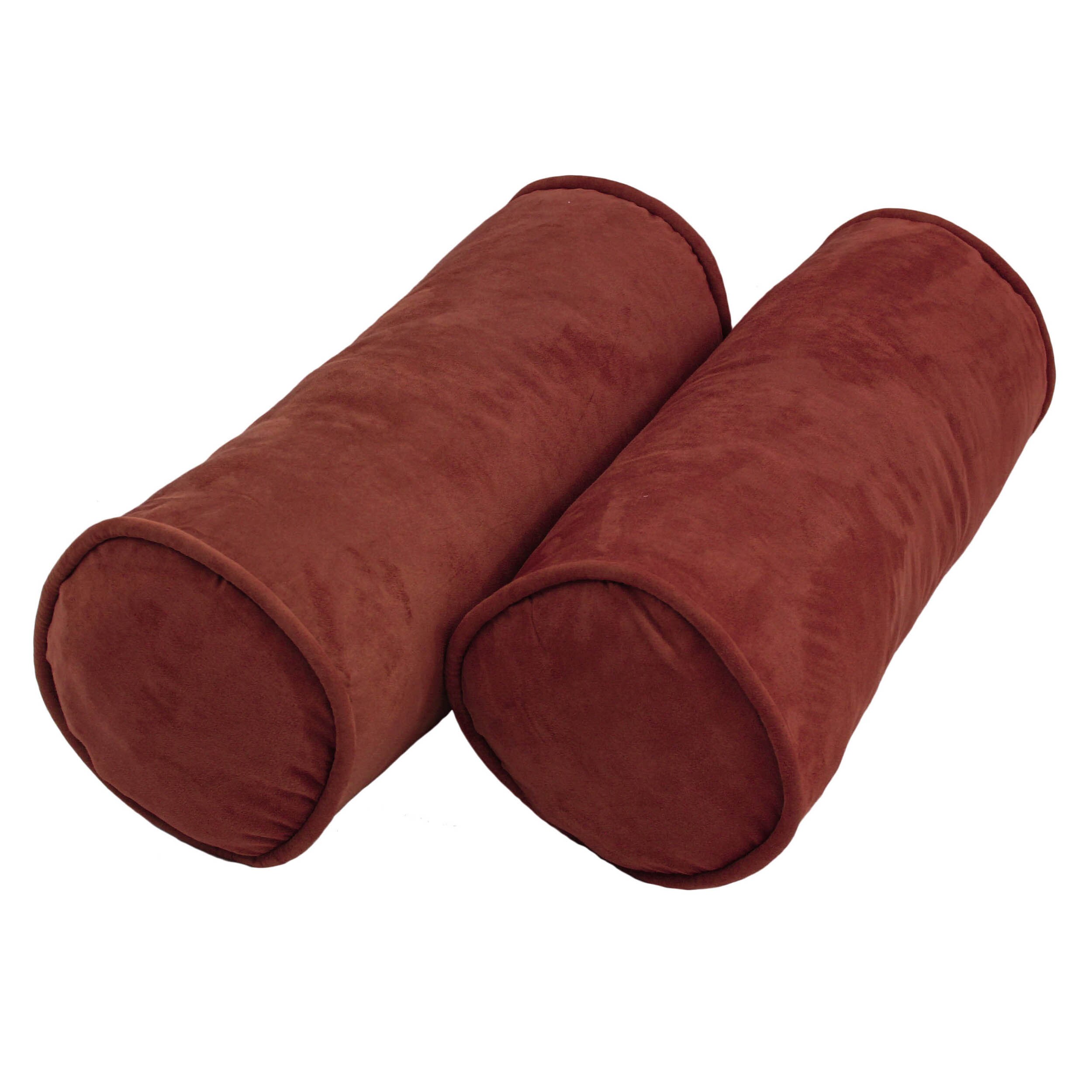 Blazing Needles 9814-CD-S2-MS-RW 2 -Piece 20-in x 8-in Red Wine Rectangular Indoor Decorative Pillow