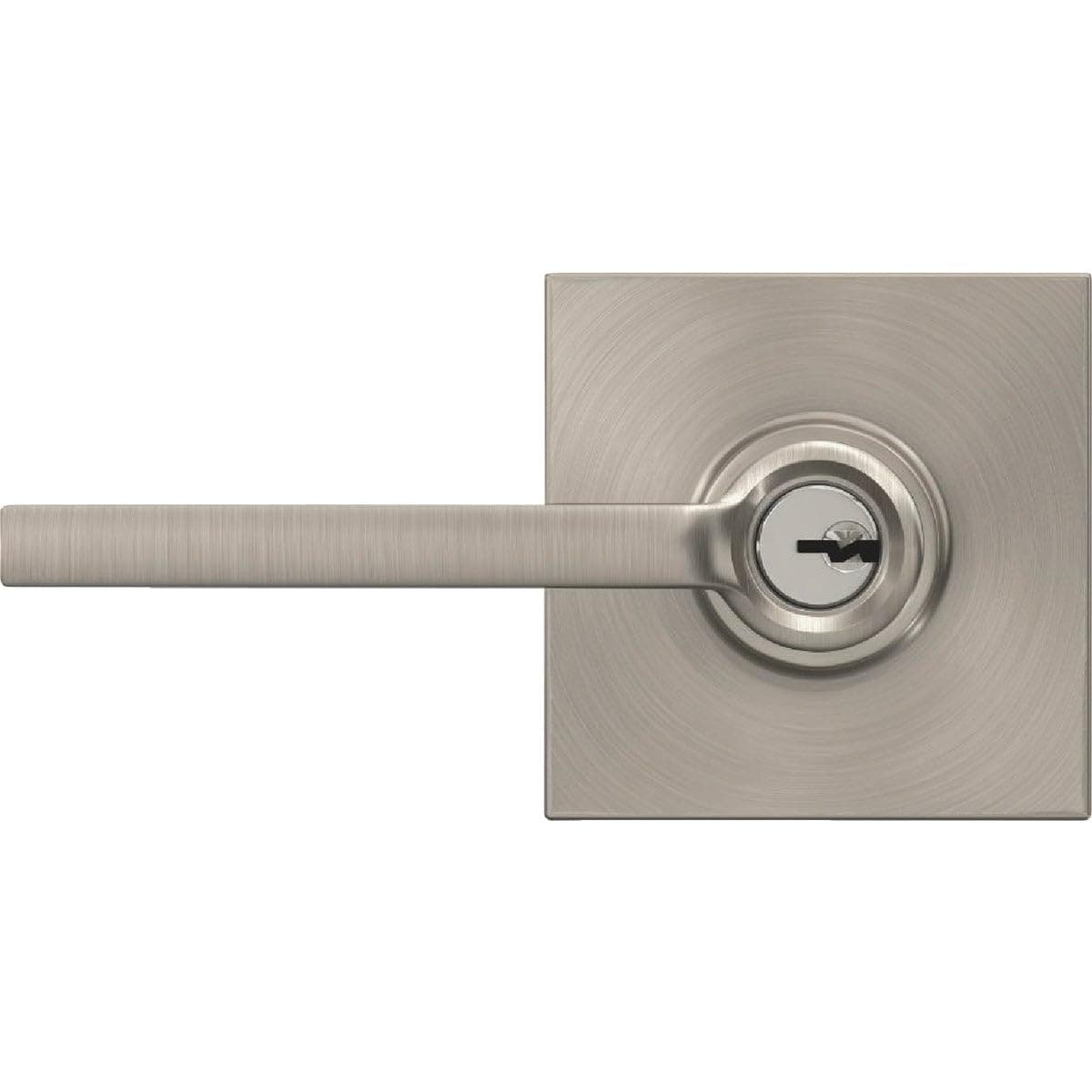 Schlage Latitude F51A Collins Keyed Entry Lever Satin Nickel 619 #F51ALAT619COL