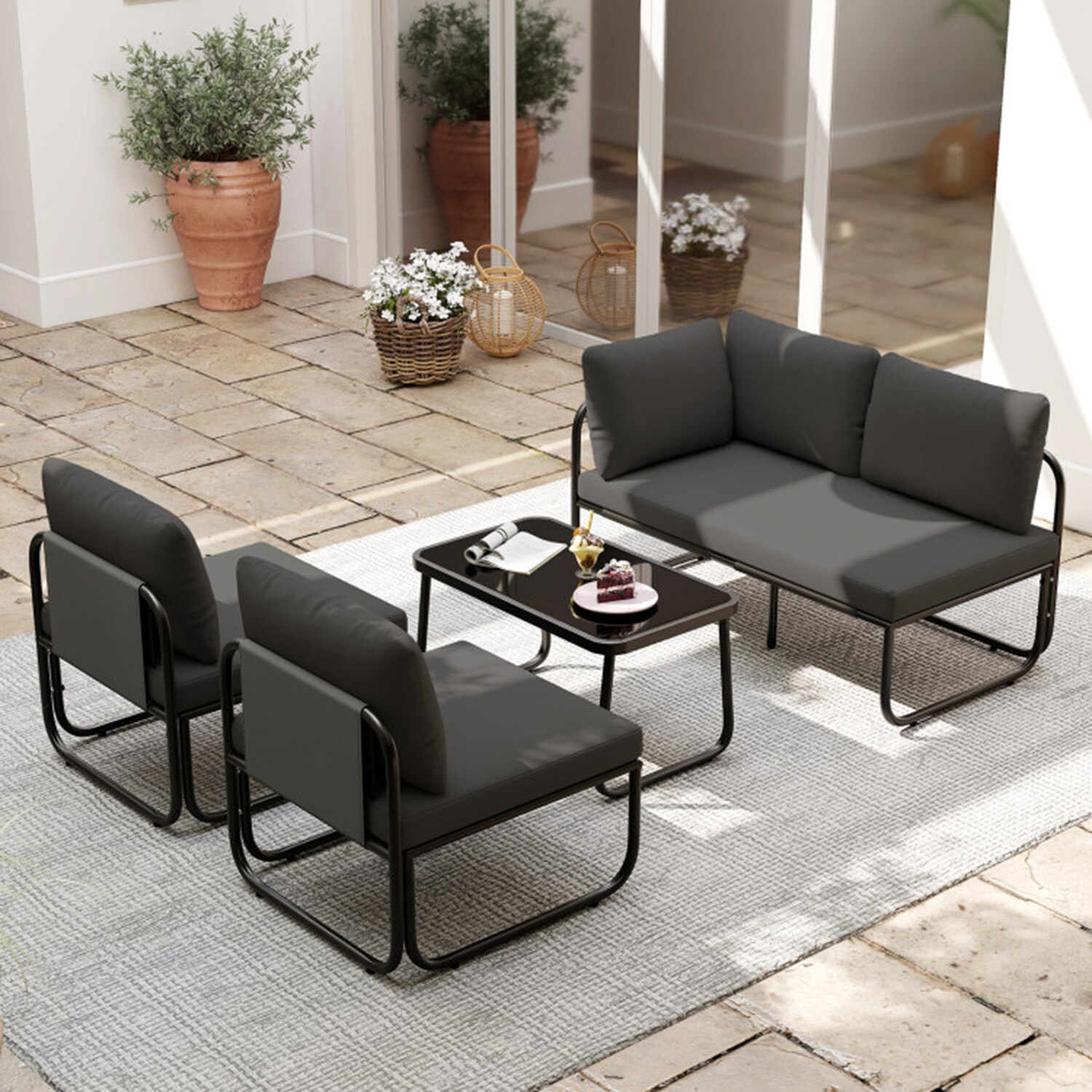Mondawe MO-NP2414GR Patio-Conversation-Sets - View #2