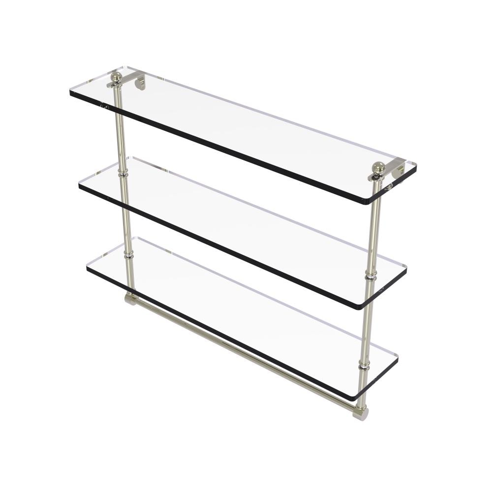 Allied Brass PR-5/22TB-PNI Prestige Regal Polished Nickel 3 -Tier Wall mount Bathroom Shelf ( 22-in x 18-in x 5-in )