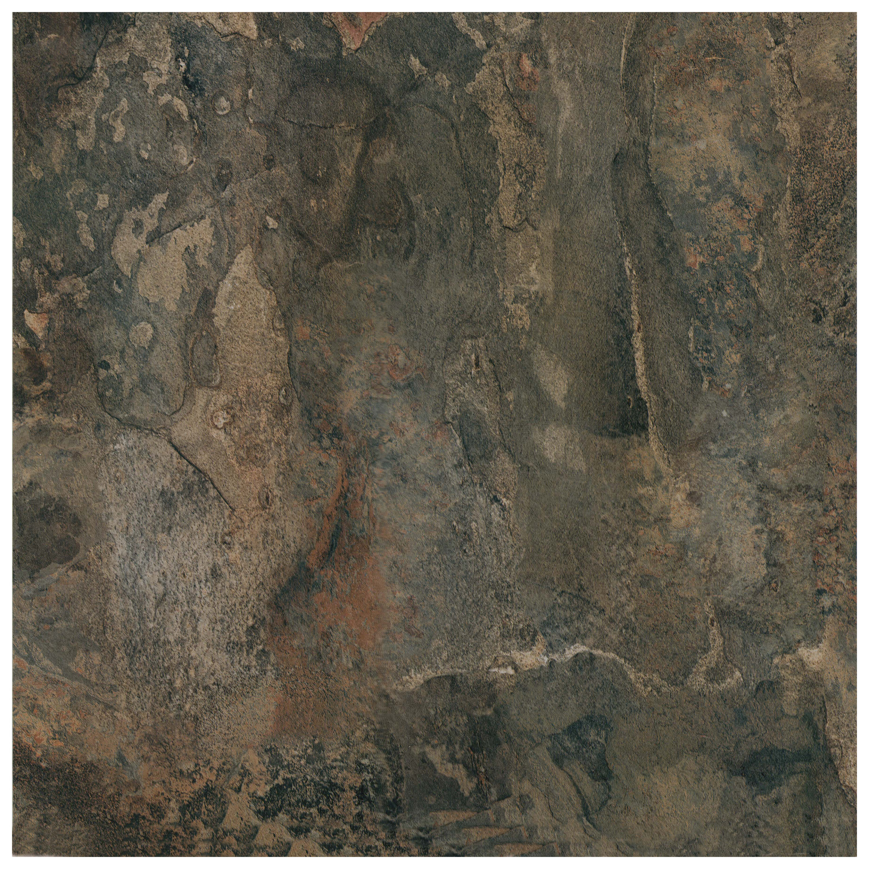Achim (Sample) Dark Slate Marble 0.07-mil x 12-in W Peel and Stick Vinyl Tile