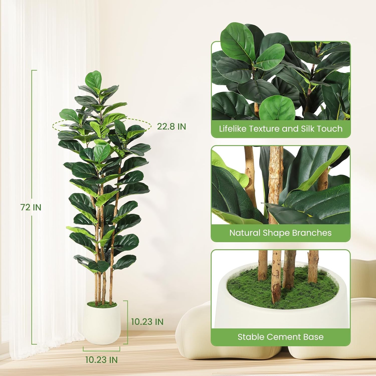 Qeetex DYQ-PHO-34HX4P3B Artificial-Plants-Trees - View #7