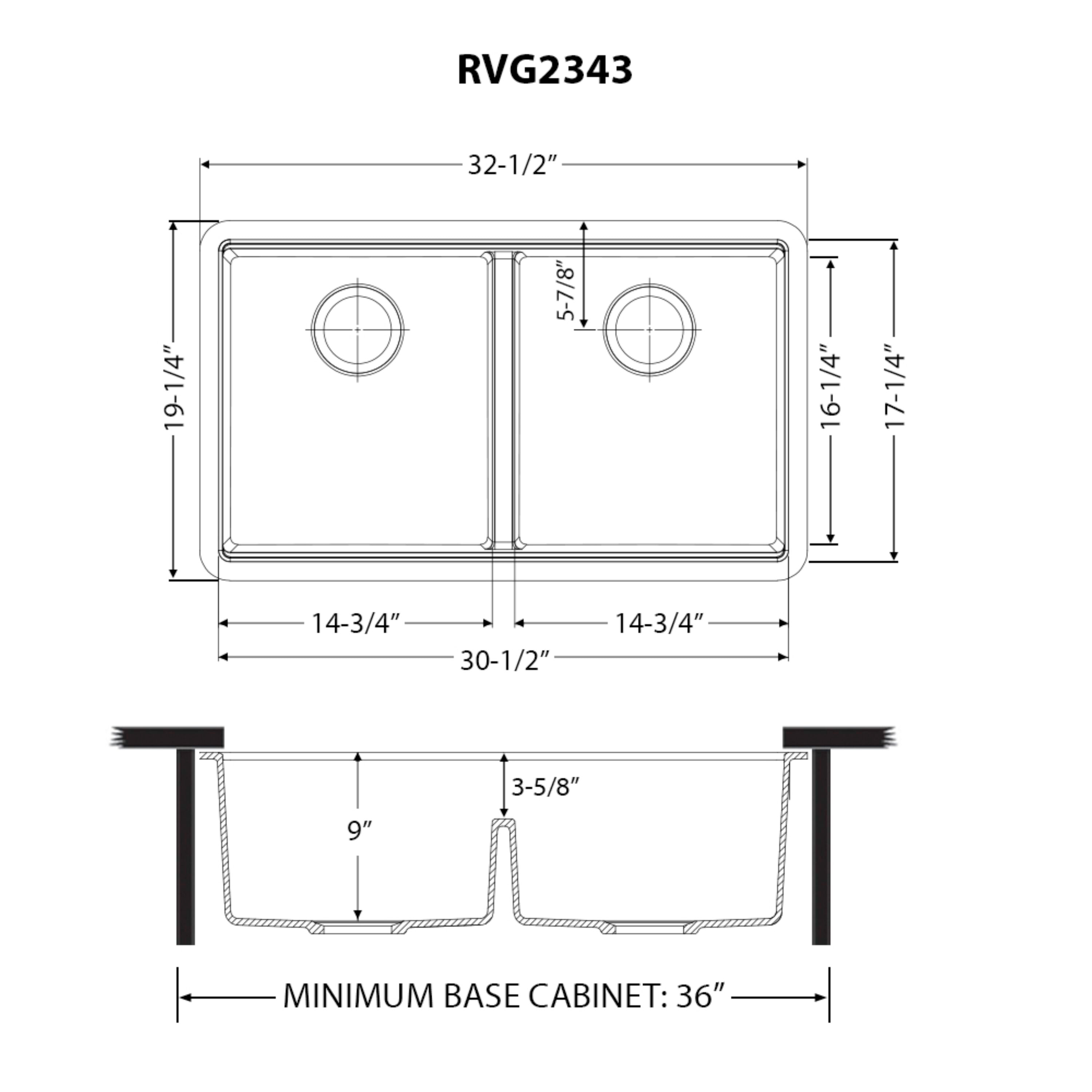 Ruvati RVG2343WH Kitchen-Sinks - View #12