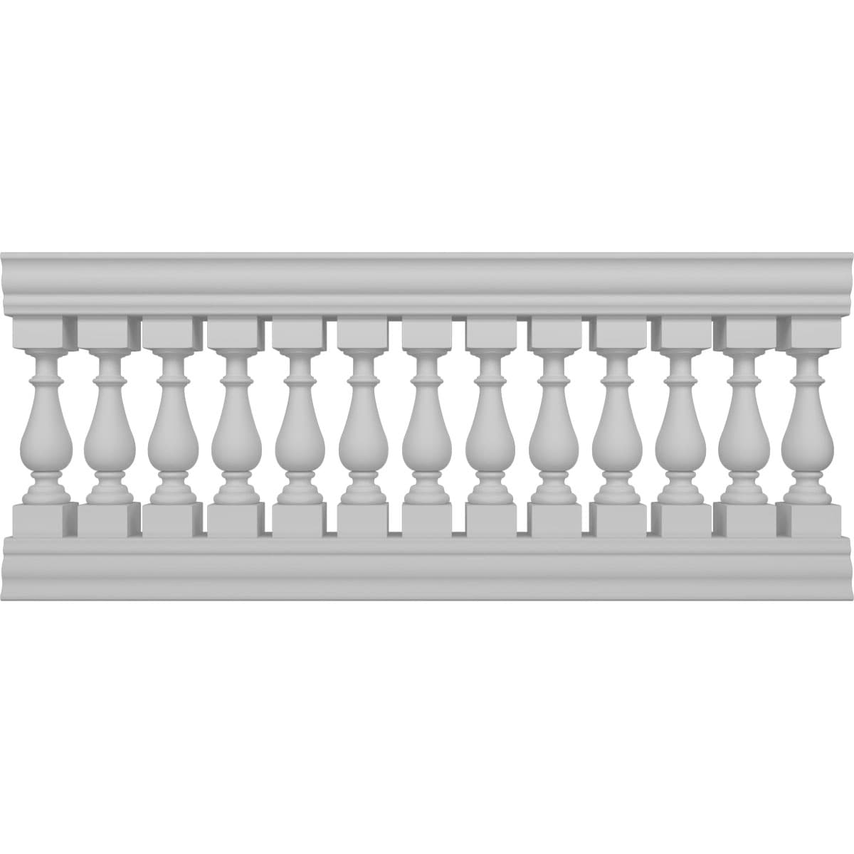 Ekena Millwork BALK33X072TRN FiberThane 6-ft x 33-in Traditional Fiberglass Deck Rail Kit
