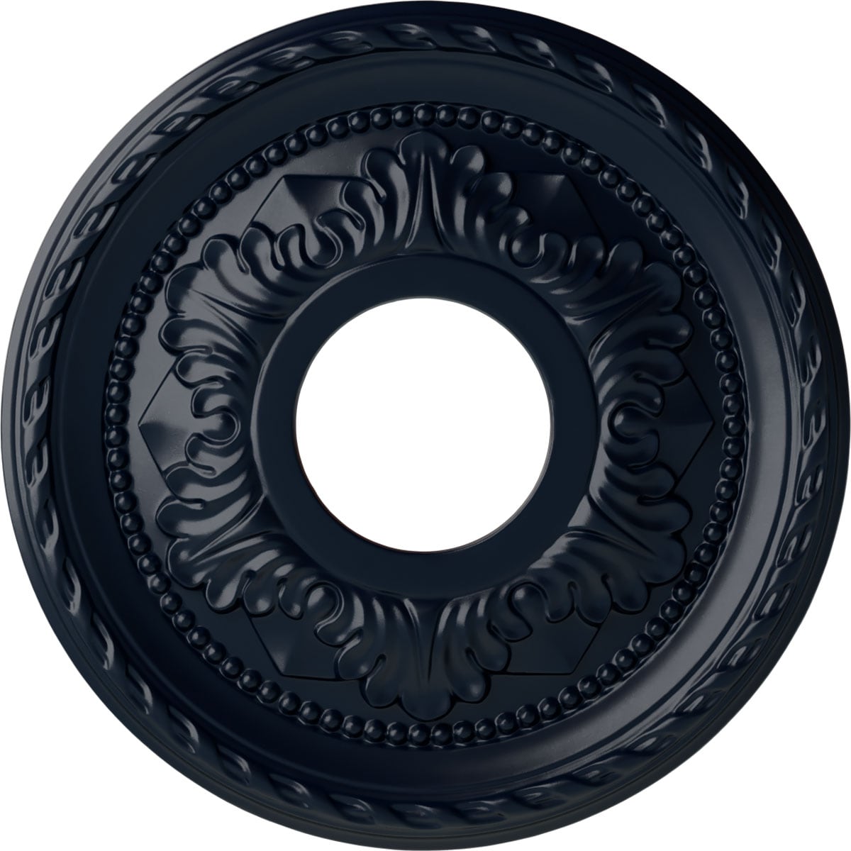 Ekena Millwork CM12PMMDF Palmetto 12.125-in W x 12.125-in L Painted Midnight Dream Polyurethane Whole Ceiling Medallion