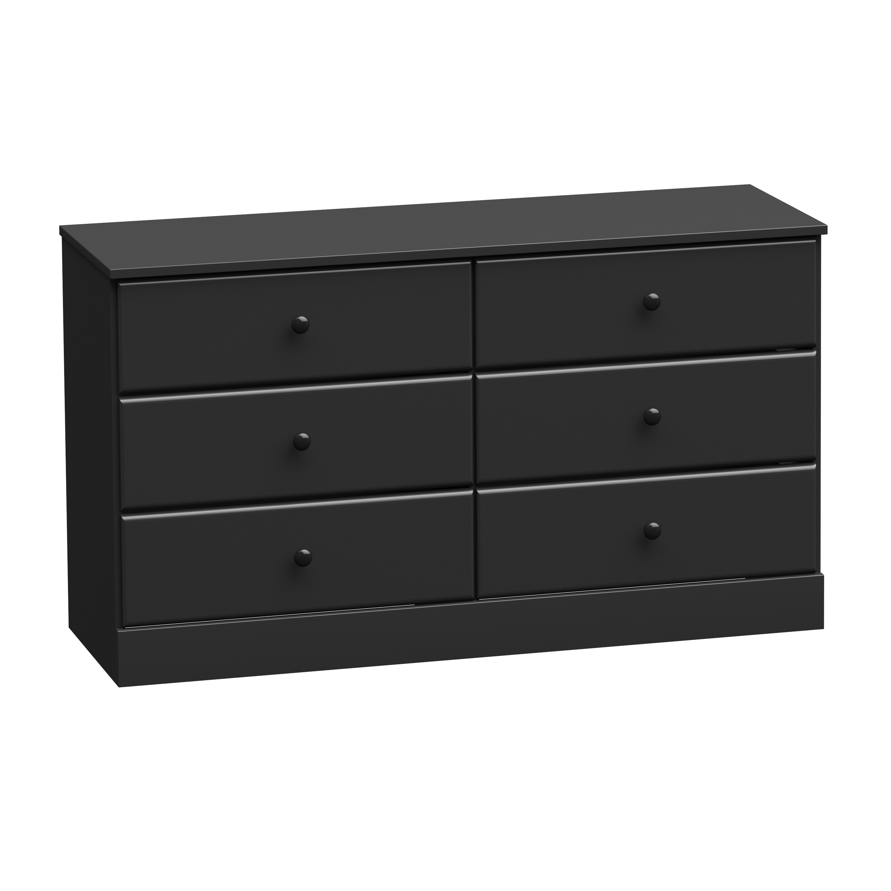 Prepac BDBR-0402-1 Astrid Black 6 -Drawer Standard dresser
