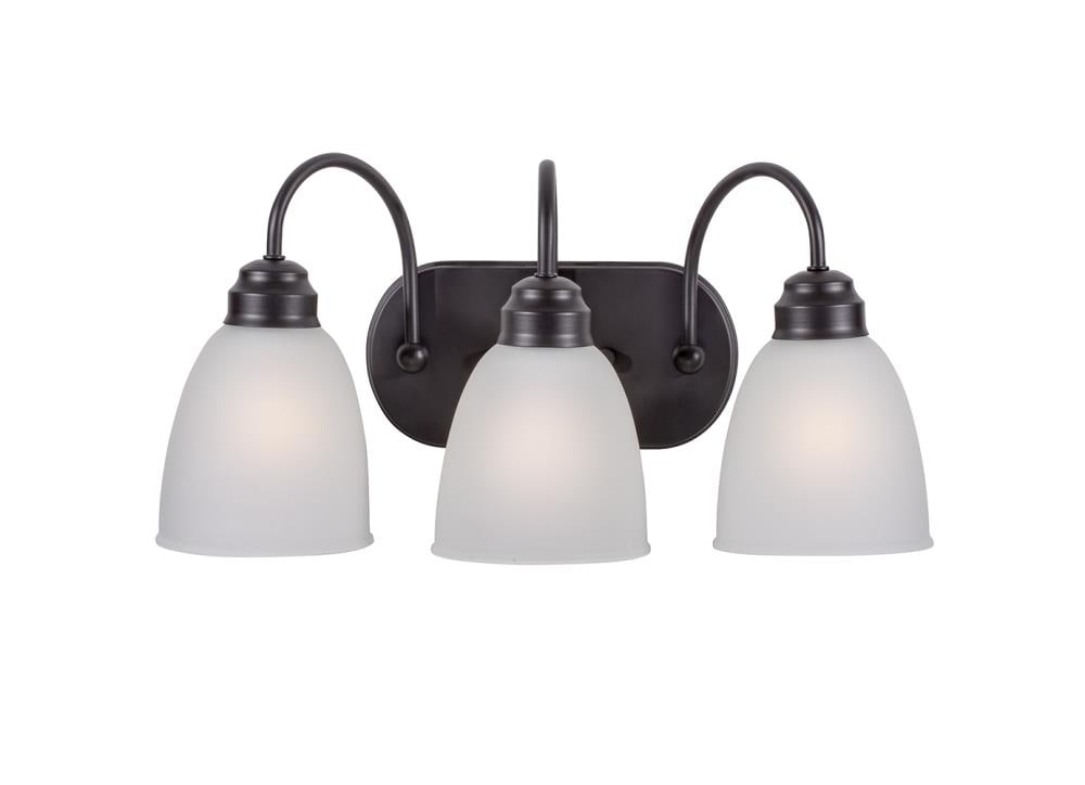 Project Source 42053 Hawthorne 18.86-in 3-Light Bronze Traditional Vanity Light