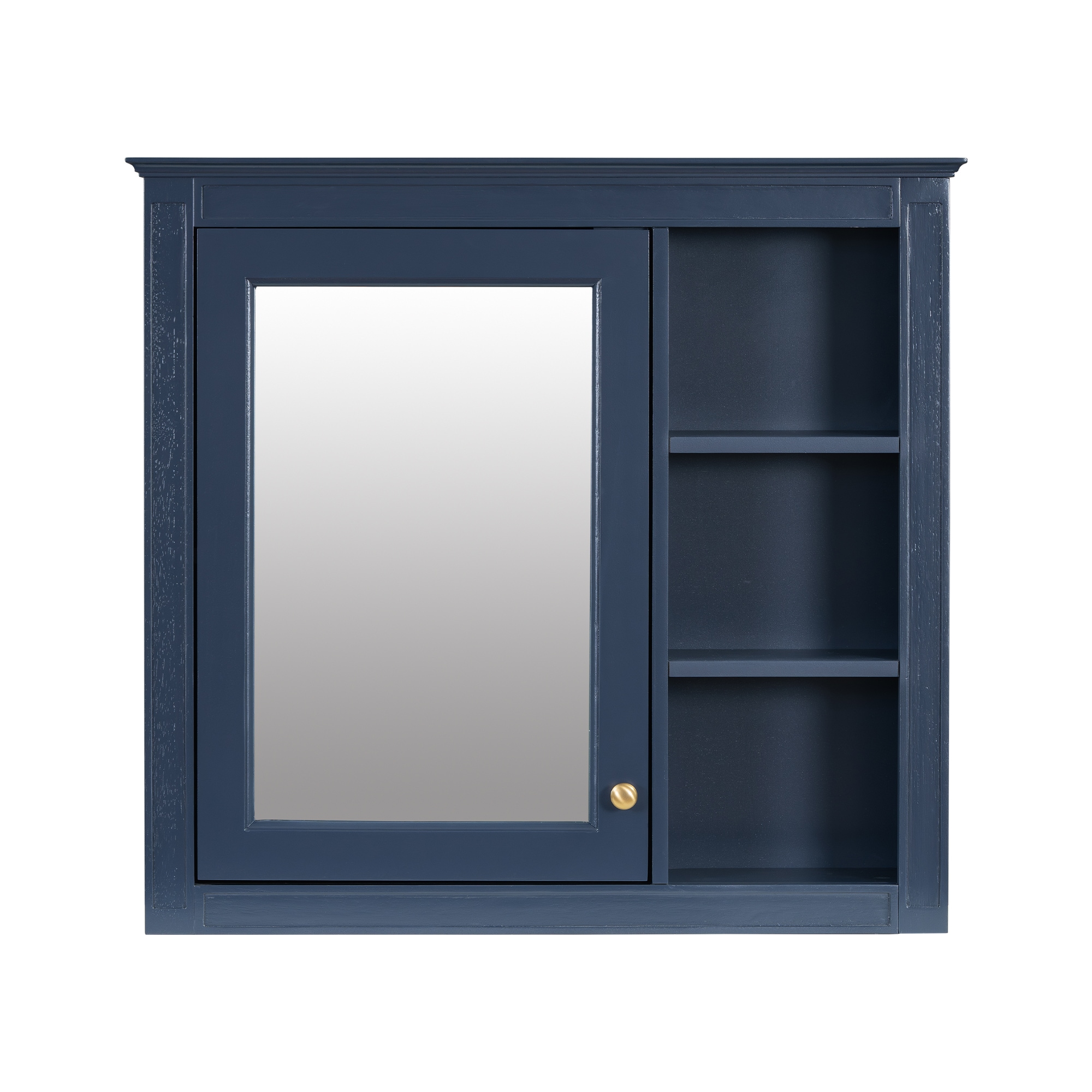 DELUXE LIVING DLWF318452AAC 7.32-Inches x 28.00-Inches x 29.92-Inches Blue Soft Close Bathroom Wall Cabinet