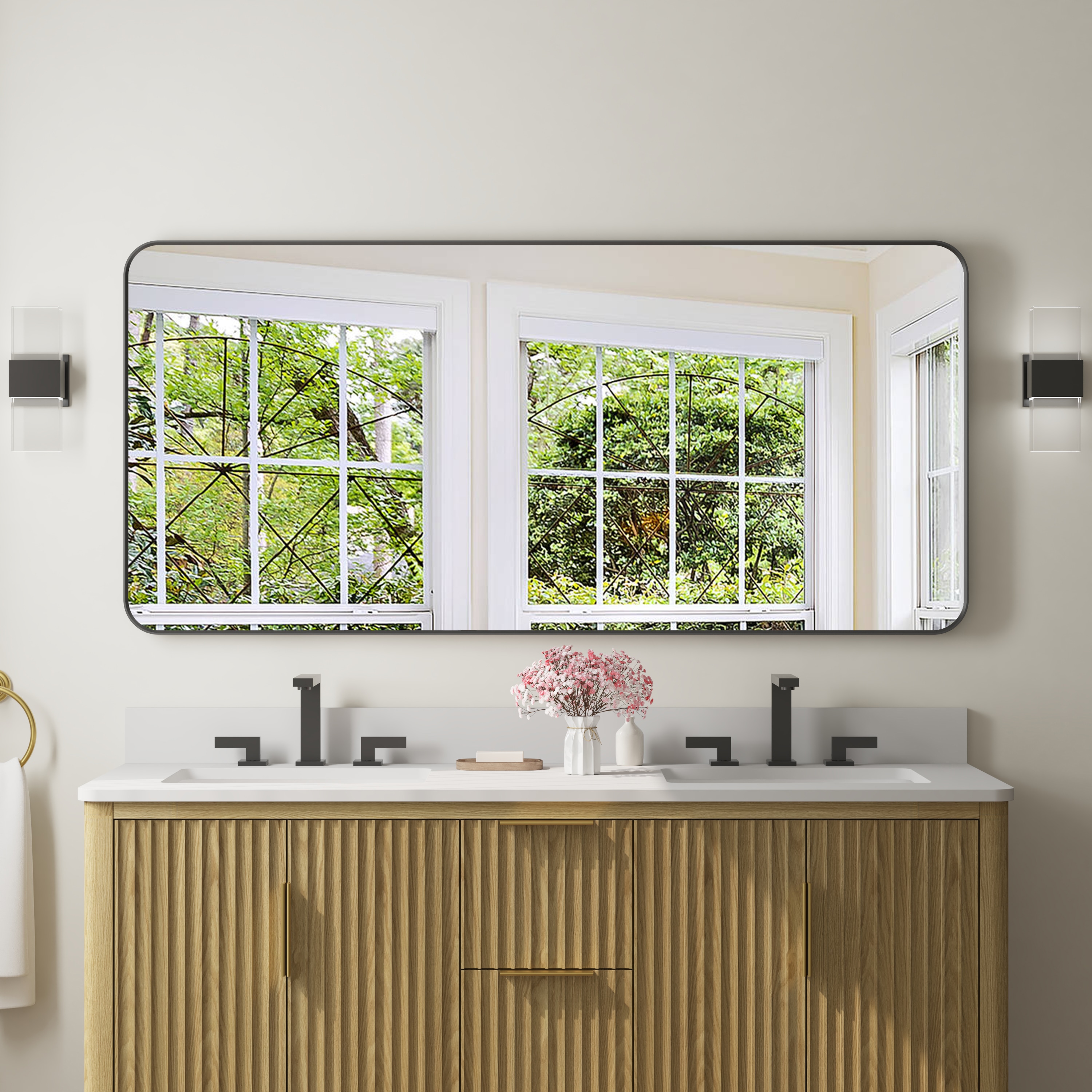 WELLFOR F1MR6028MB Framed-Bath-Mirrors - View #11