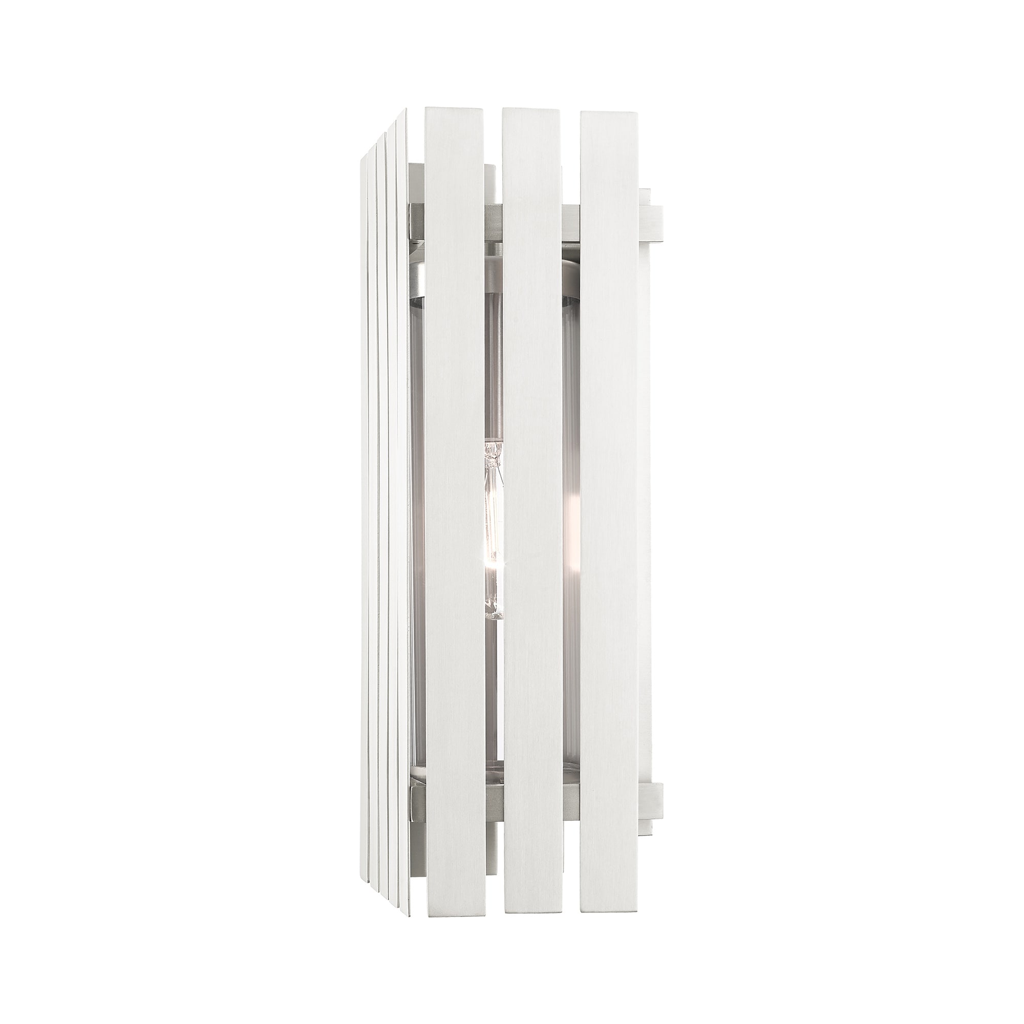 Greenwich 17" Brushed Nickel Outdoor Wall Lantern with Clear Glass