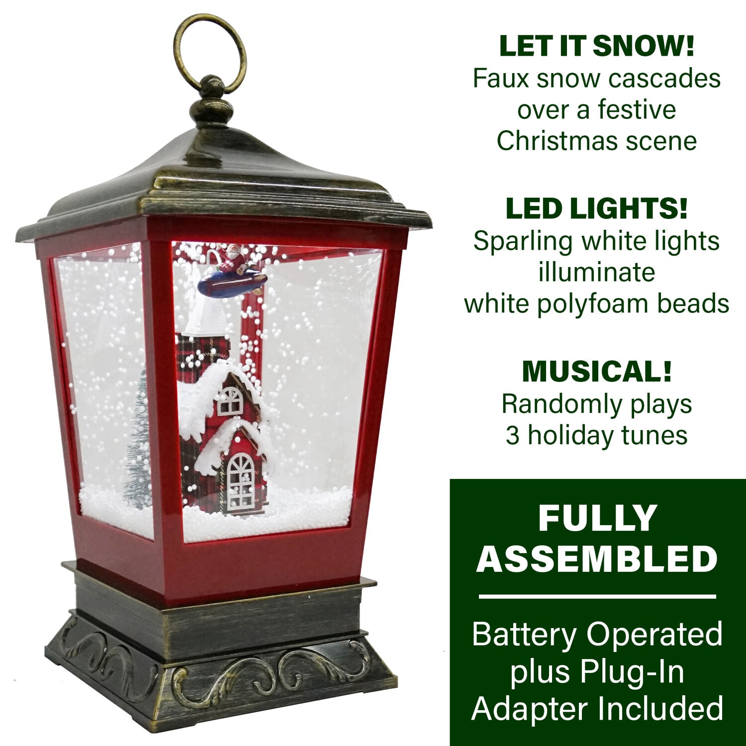 Fraser Hill Farm FHST016A-BLK1 Table-Christmas-Decorations - View #2
