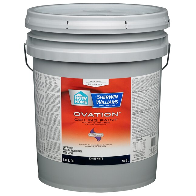 HGTV HOME by Sherwin-Williams Ceiling Flat White Latex Paint (Actual Net Contents: 640-fl oz) HGTV HOME by Sherwin-Williams Ceiling Flat White Latex Paint (Actual Net Contents: 640-fl oz)