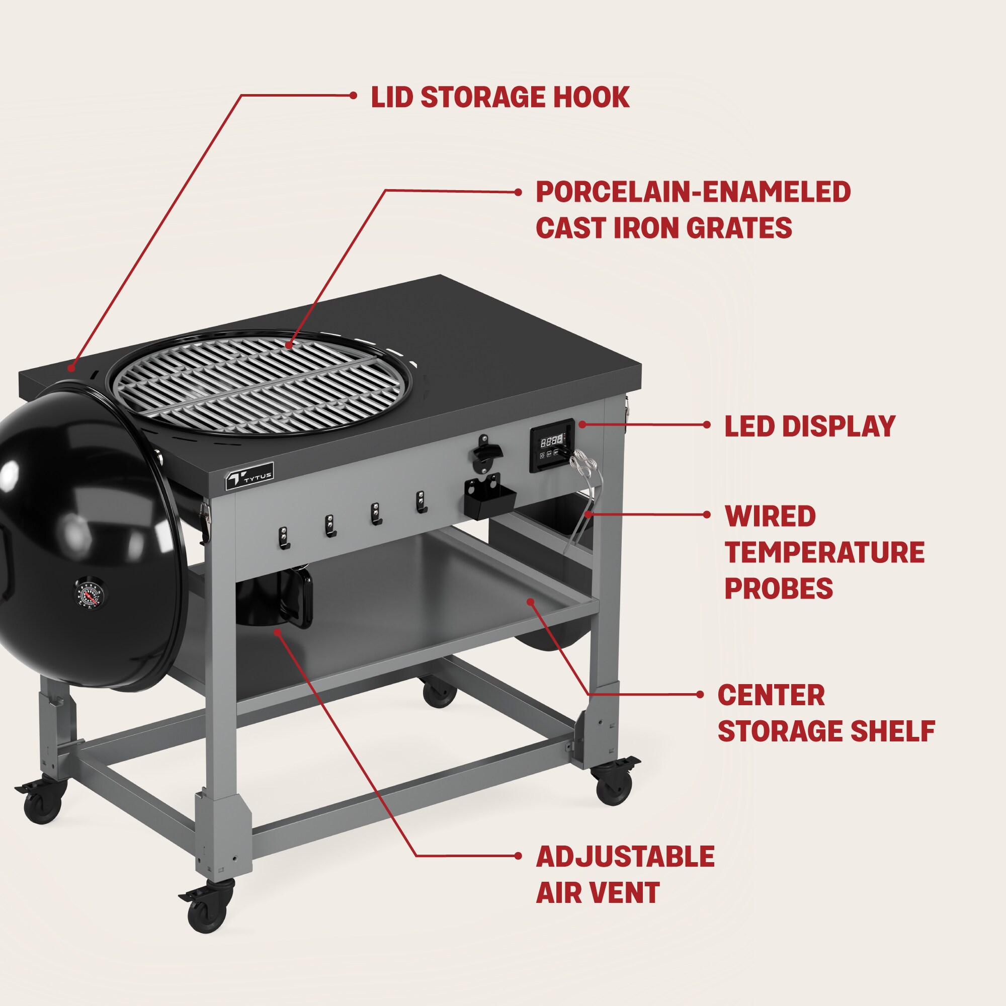TYTUS TDT-KC2-0101 Charcoal-Grills - View #7