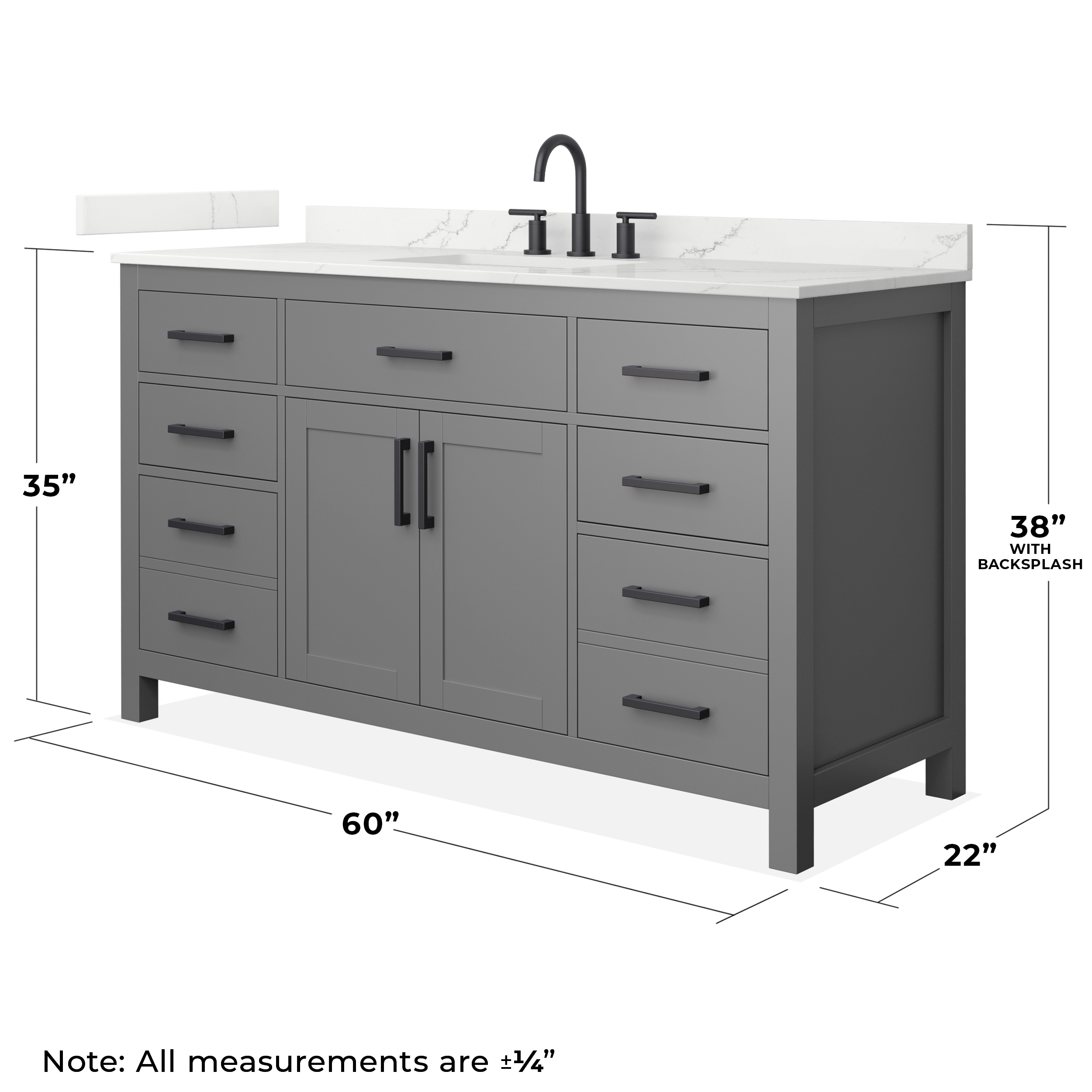 Wyndham Collection WCG242460SGBGTUS3MXX Bath-Vanity-Combo - View #4