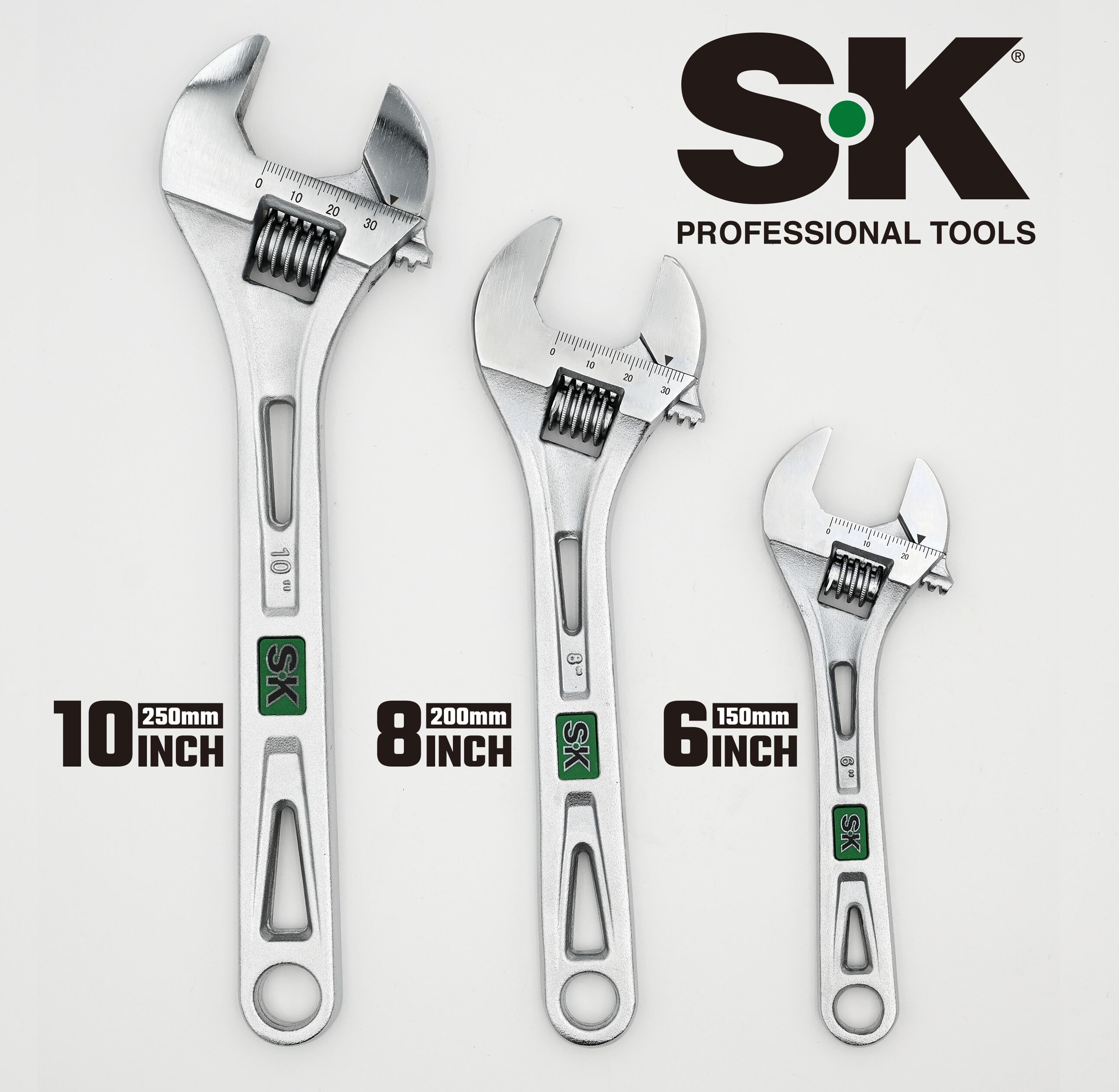 SK Professional Tools 3-Piece 10-in Chrome Vanadium Steel