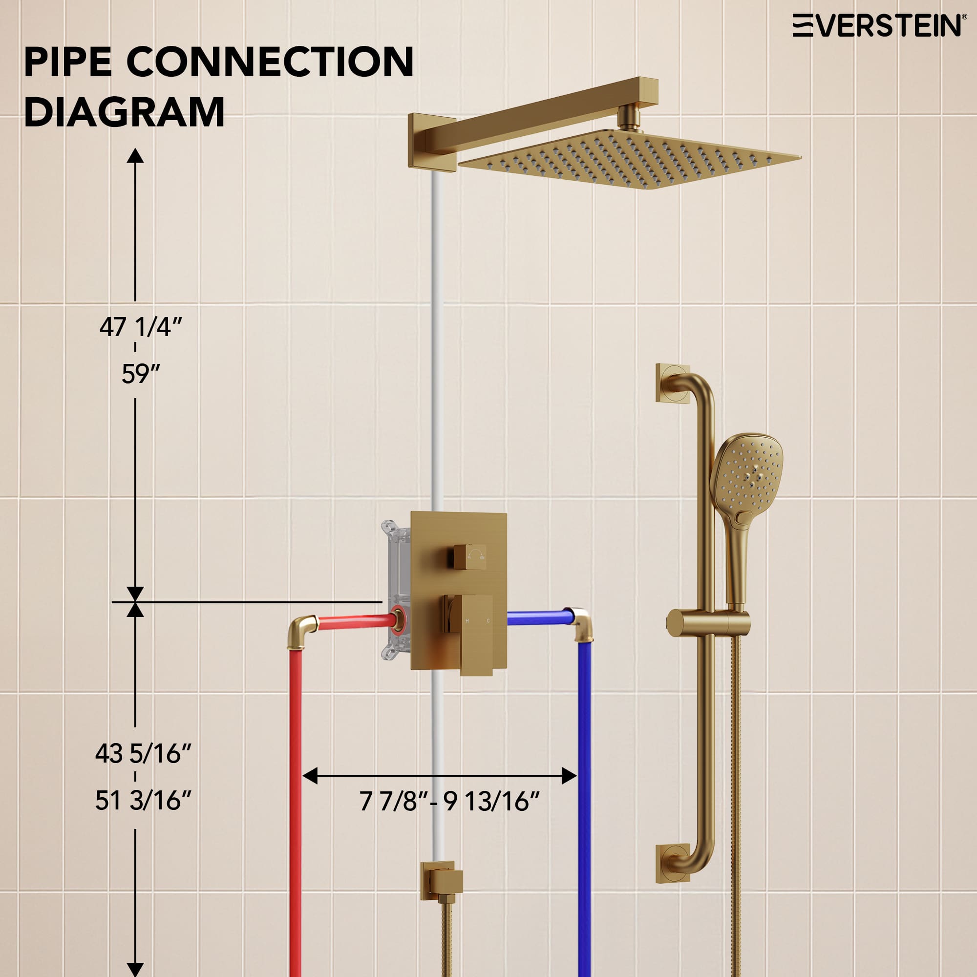EVERSTEIN SFS-1153-GD Tub-Shower-Faucets - View #13