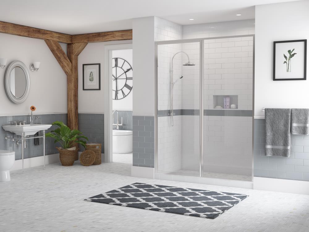 Coastal Shower Doors L31IL16.66B-C Legend Chrome 46-1/2-in to 48-in W x 66-in H Framed Hinged Shower door 5/32-in Thick Clear Glass