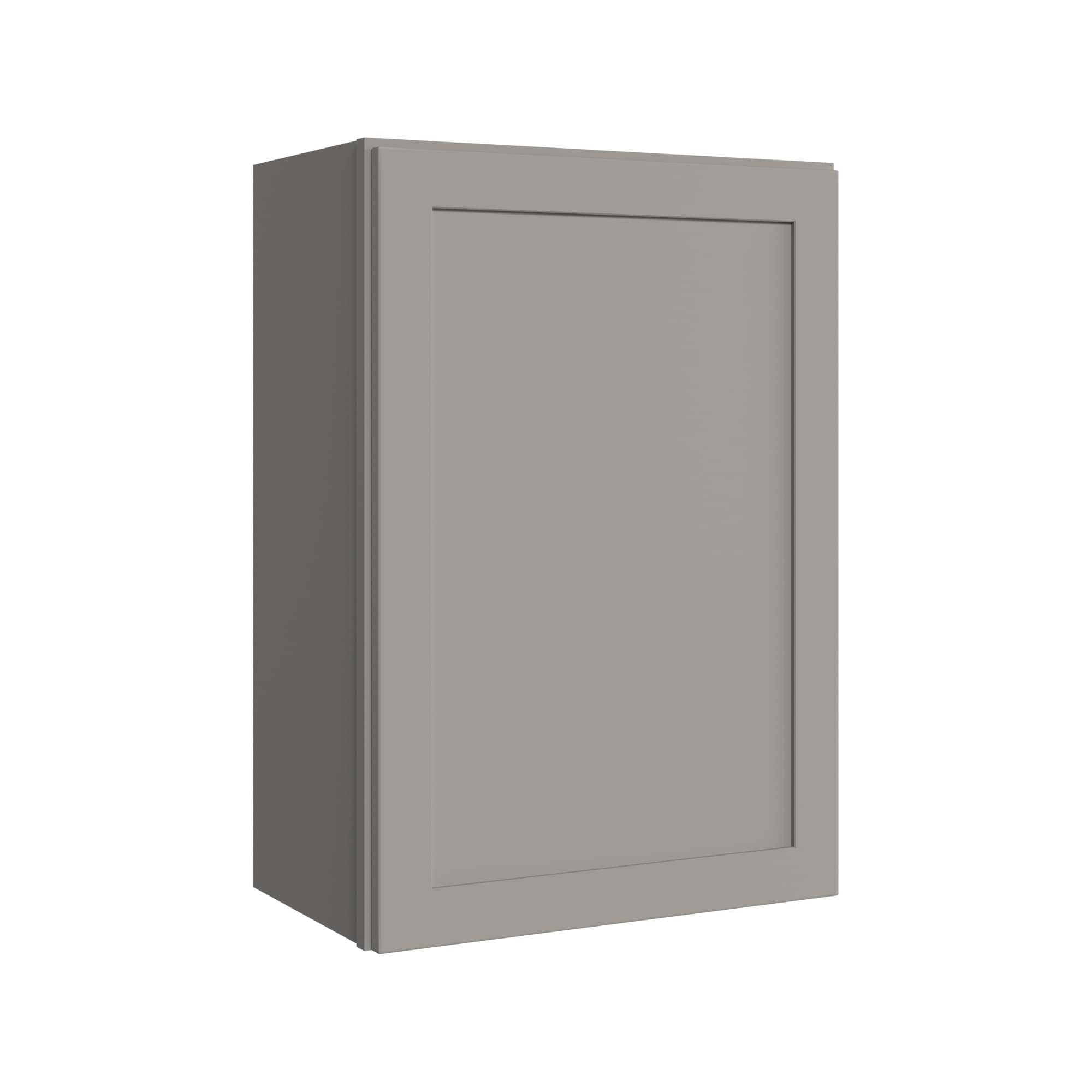 KraftMaid Momentum W2130RG81 Deveron 21-in W x 30-in H x 12-in D Pebble Grey Wall Fully assembled Plywood Cabinet (Recessed Panel Shaker)