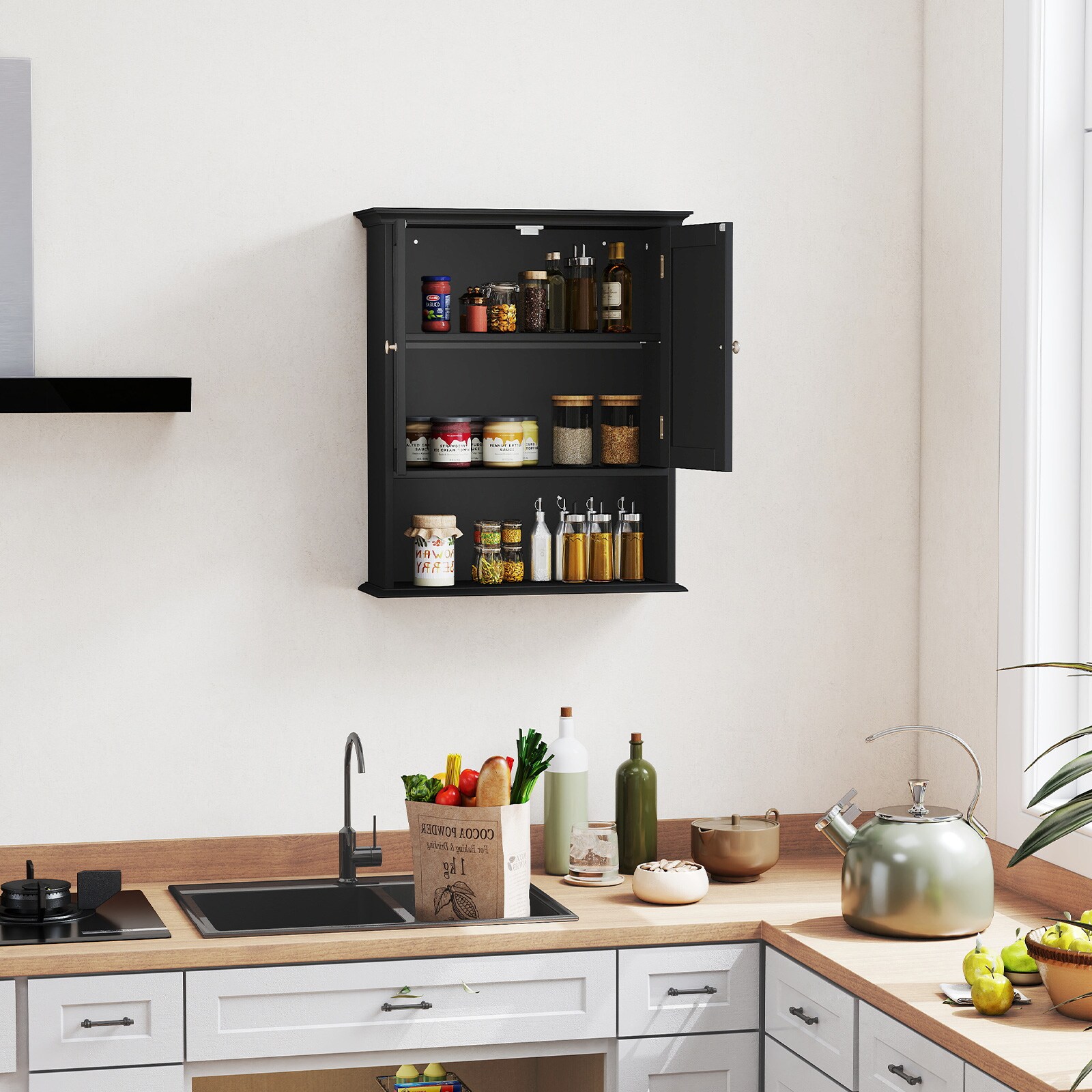 WELLFOR OUG67282BK Bathroom-Wall-Cabinets - View #5