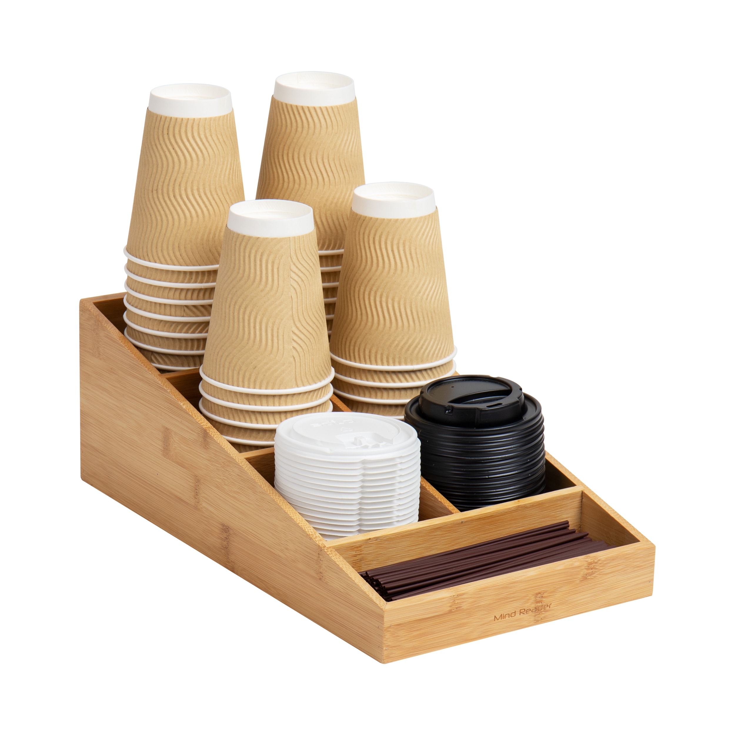 Mind Reader 6-section Coffee Condiment Organizer, Utensil And Cup