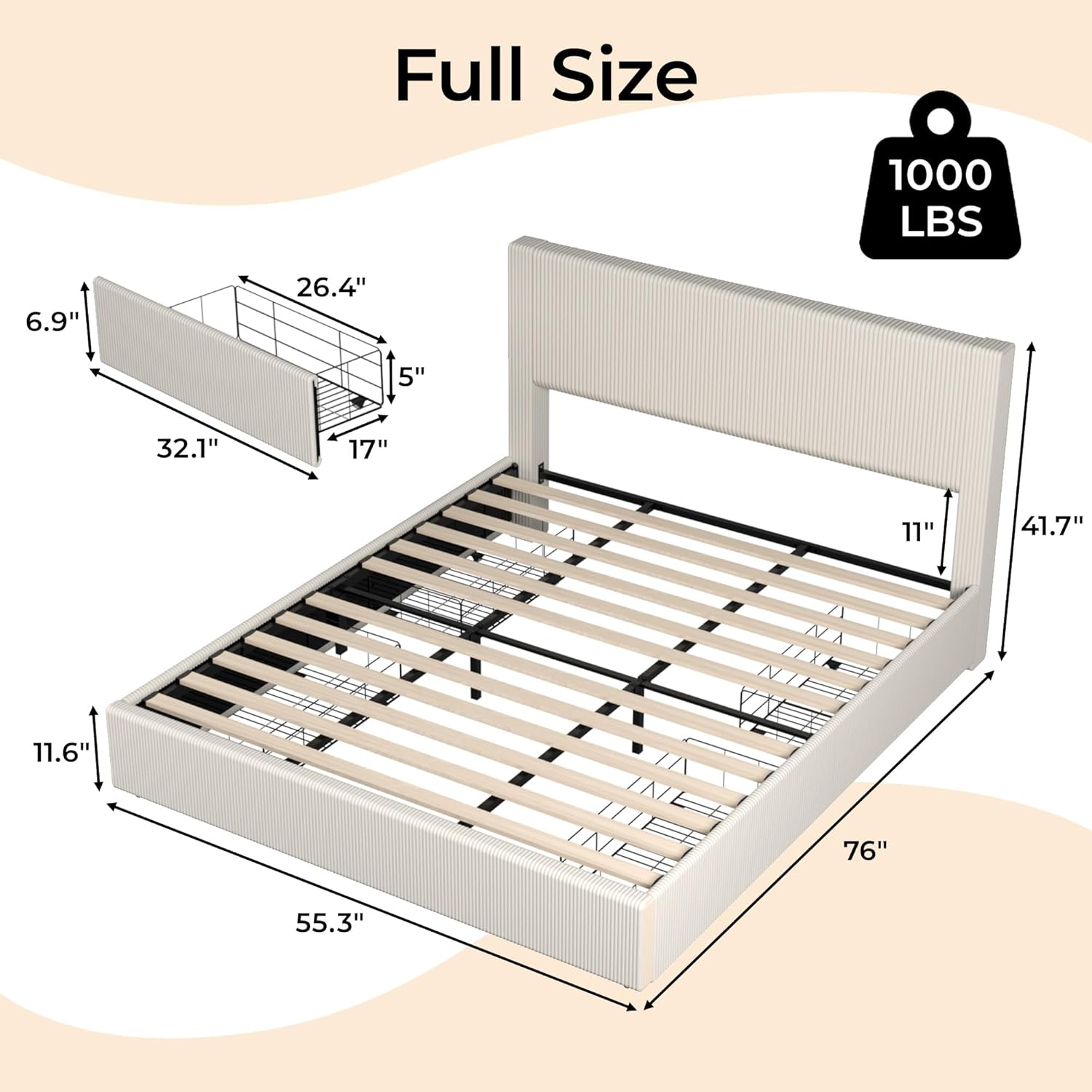 Qeetex LHF-BED-PHO-33T6GH5D beds - View #2